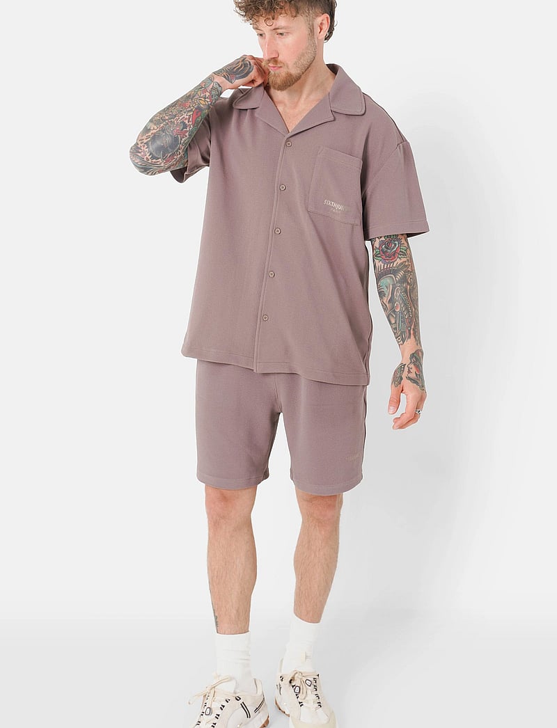 SIXTH JUNE - CREPE FABRIC SS SHIRT - kortärmade skjortor - taup - 3