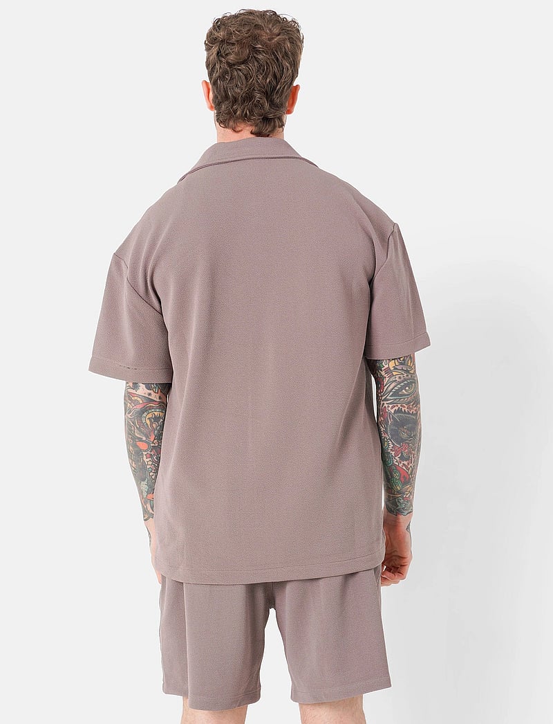 SIXTH JUNE - CREPE FABRIC SS SHIRT - kortärmade skjortor - taup - 5