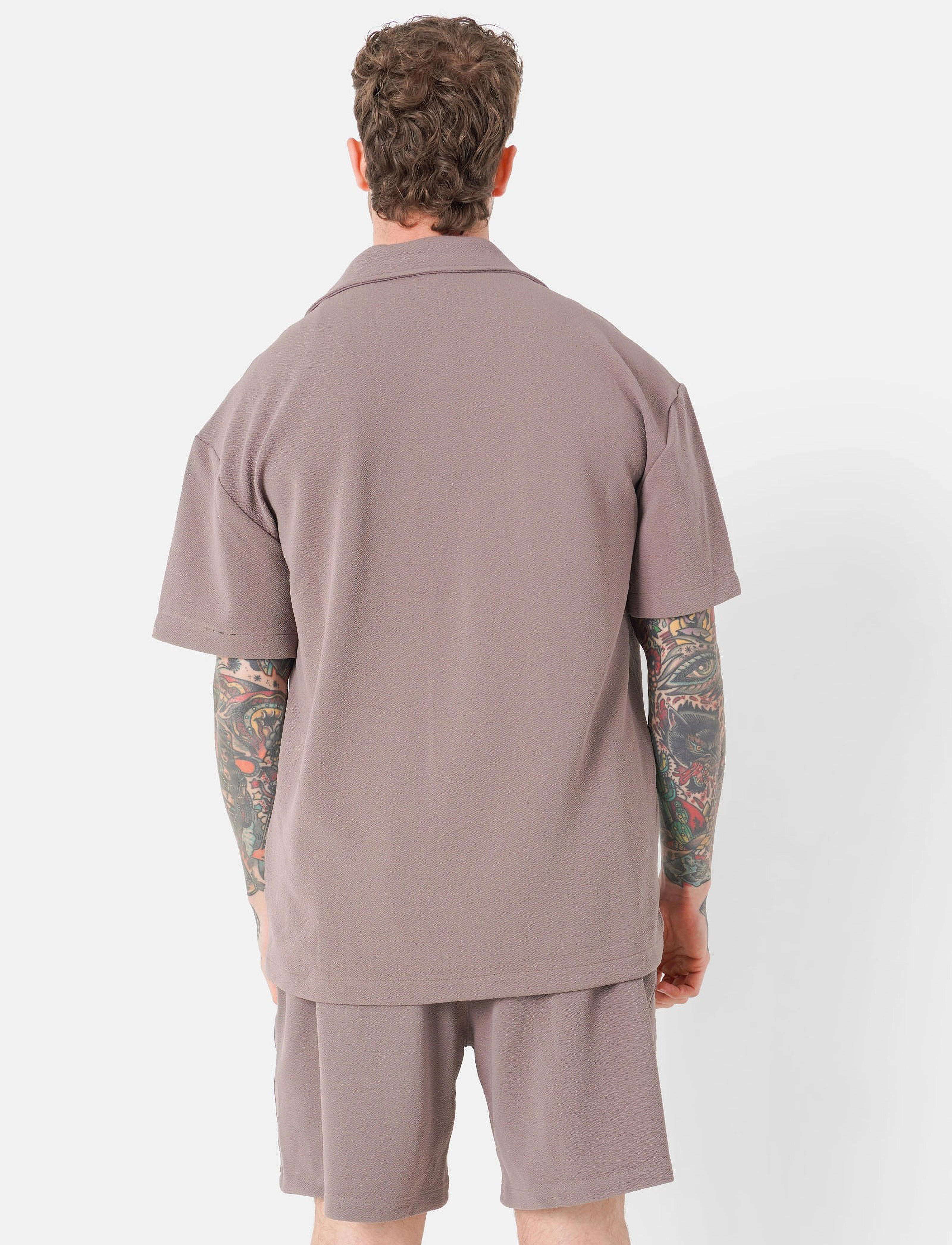 SIXTH JUNE - CREPE FABRIC SS SHIRT - chemises à manches courtes - taup - 5
