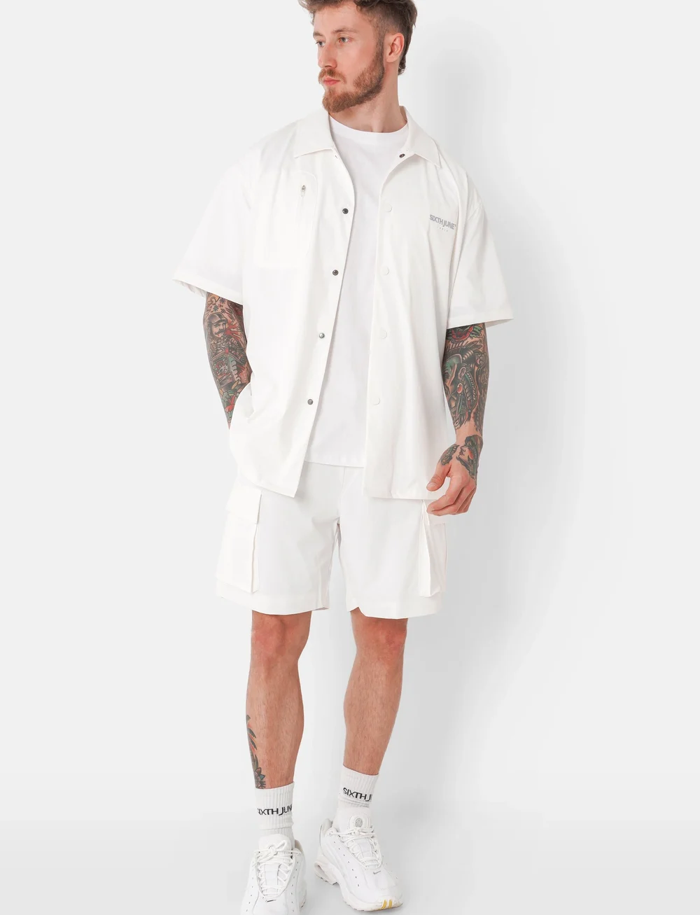 SIXTH JUNE - NYLON TECH UTILITY SHORTS - cargo shorts - white - 0