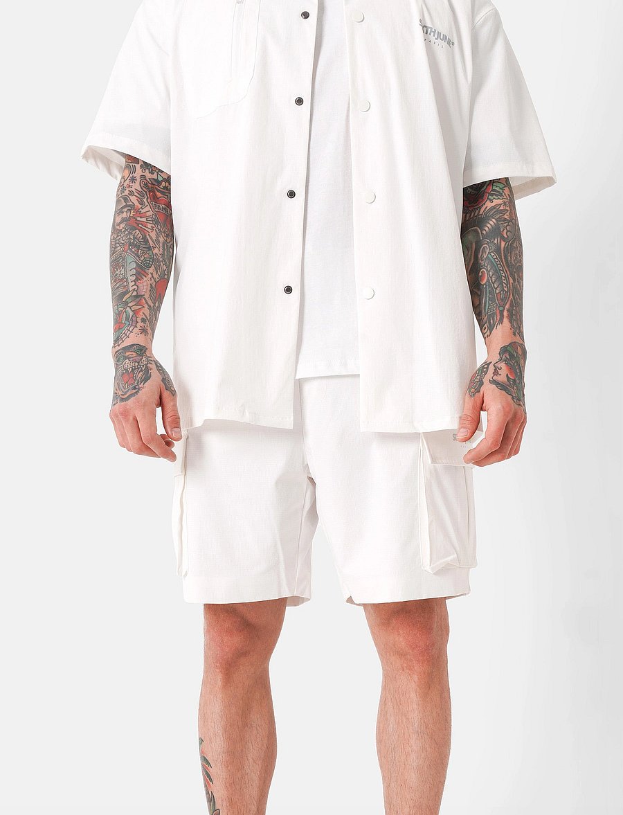 SIXTH JUNE - NYLON TECH UTILITY SHORTS - cargoshorts - white - 3