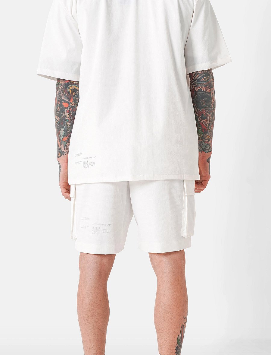 SIXTH JUNE - NYLON TECH UTILITY SHORTS - cargoshorts - white - 5