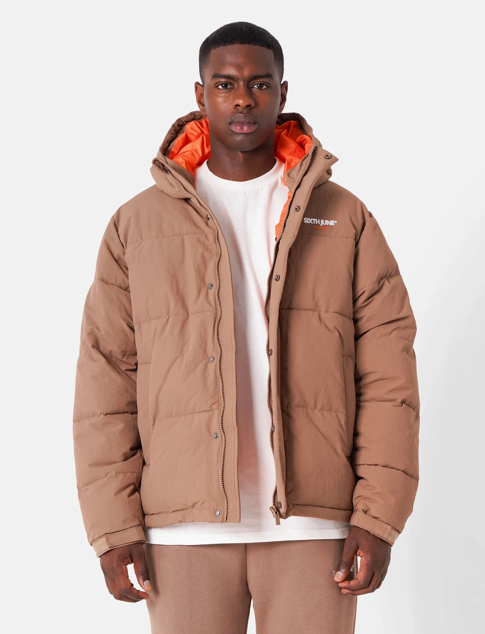 SIXTH JUNE - ESSENTIEL EMBROIDERED DOWNJKT - vinterjakker - sand - 0