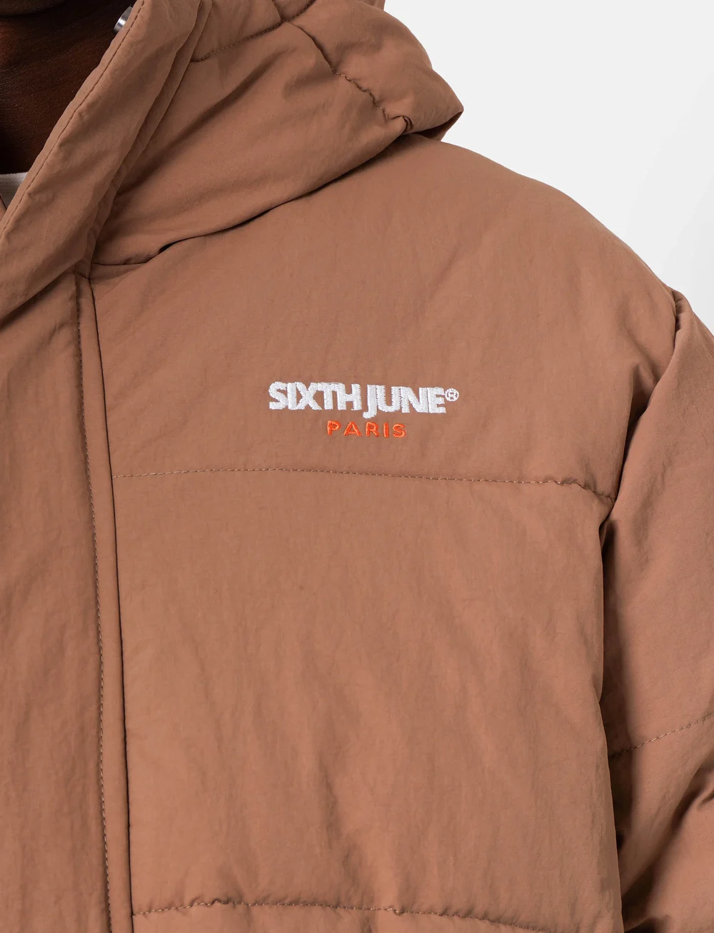 SIXTH JUNE - ESSENTIEL EMBROIDERED DOWNJKT - vinterjakker - sand - 4