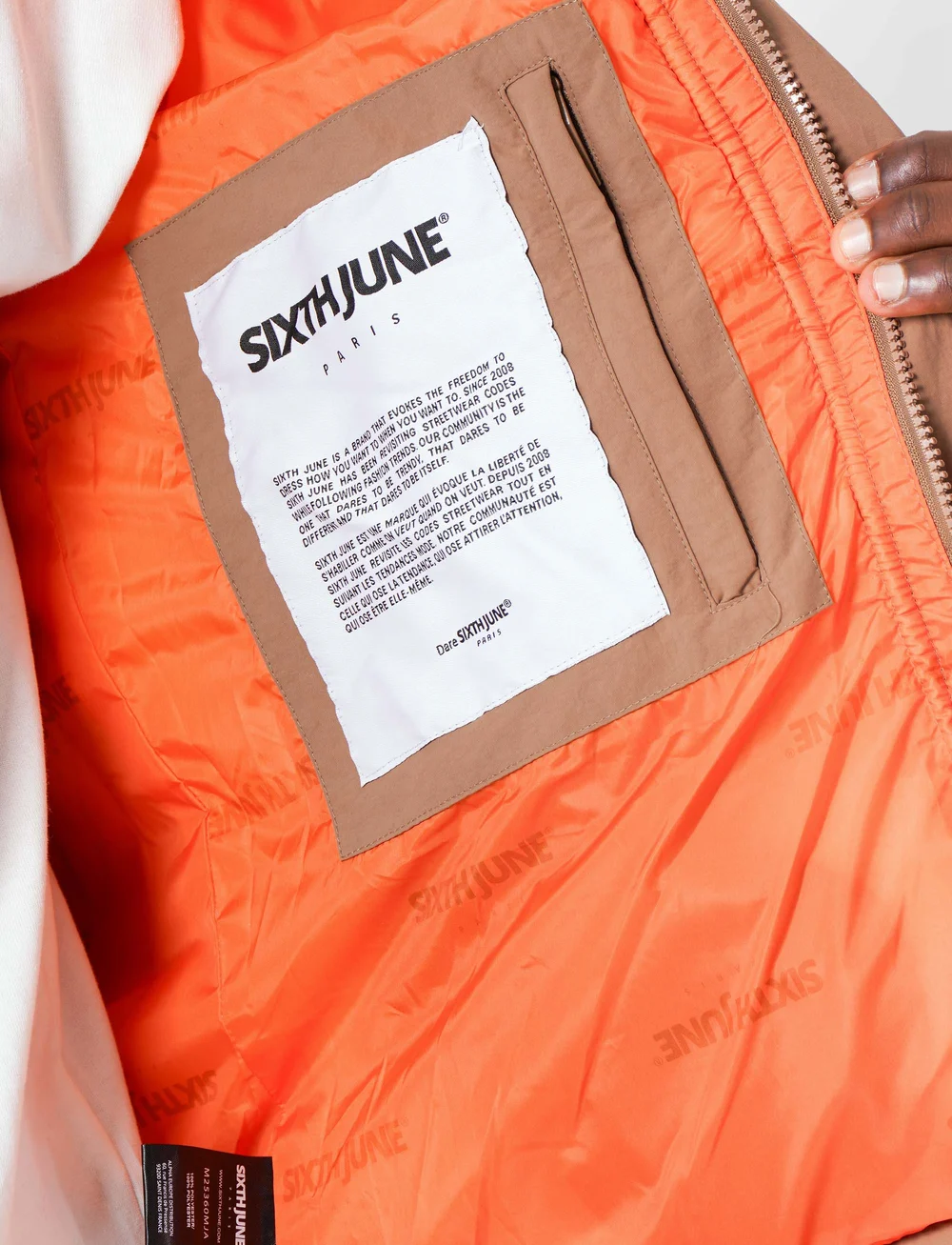 SIXTH JUNE - ESSENTIEL EMBROIDERED DOWNJKT - vinterjakker - sand - 5