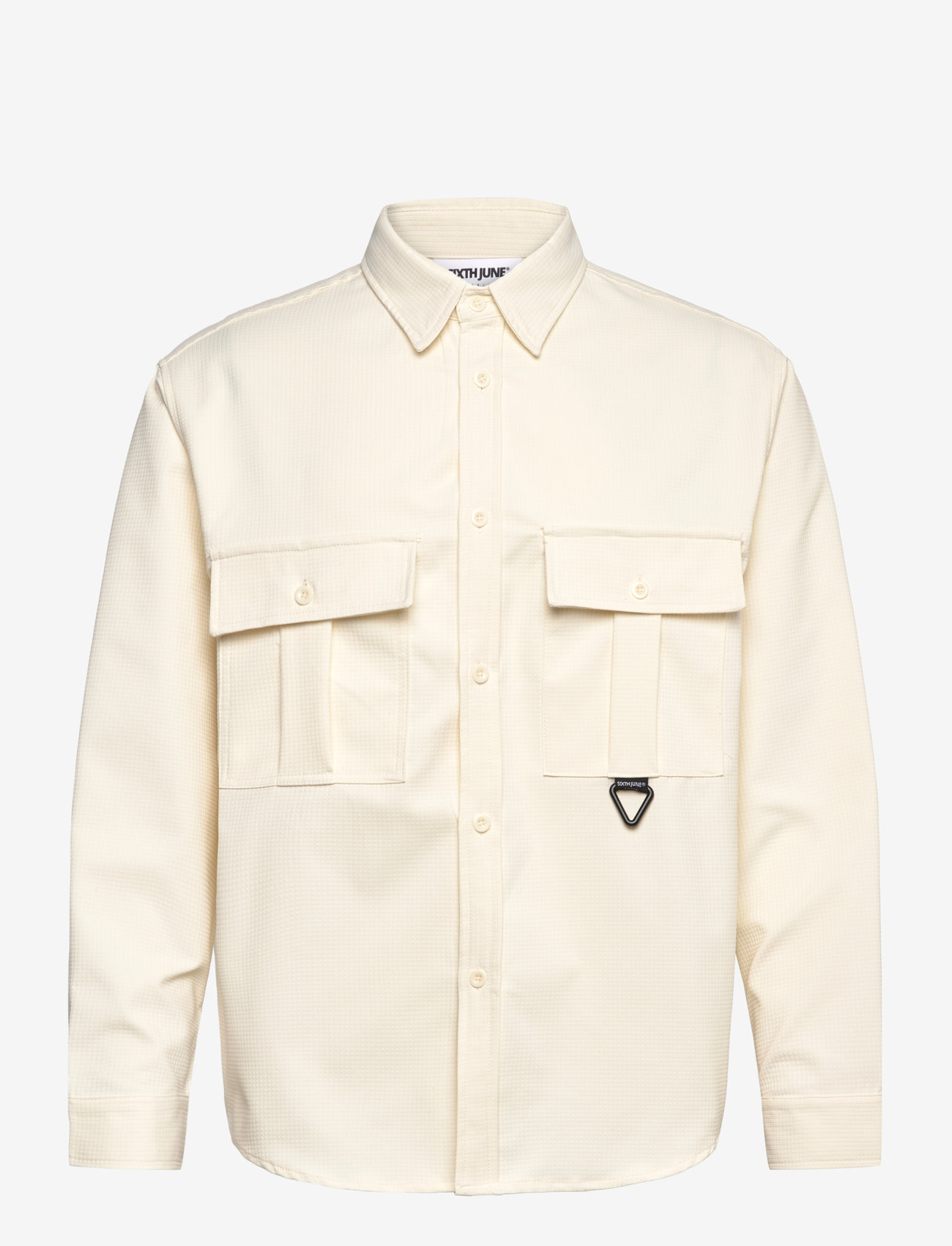 SIXTH JUNE - TEXTURED SQUARE UTILITY SHIRT - efterårstøj - off white - 0