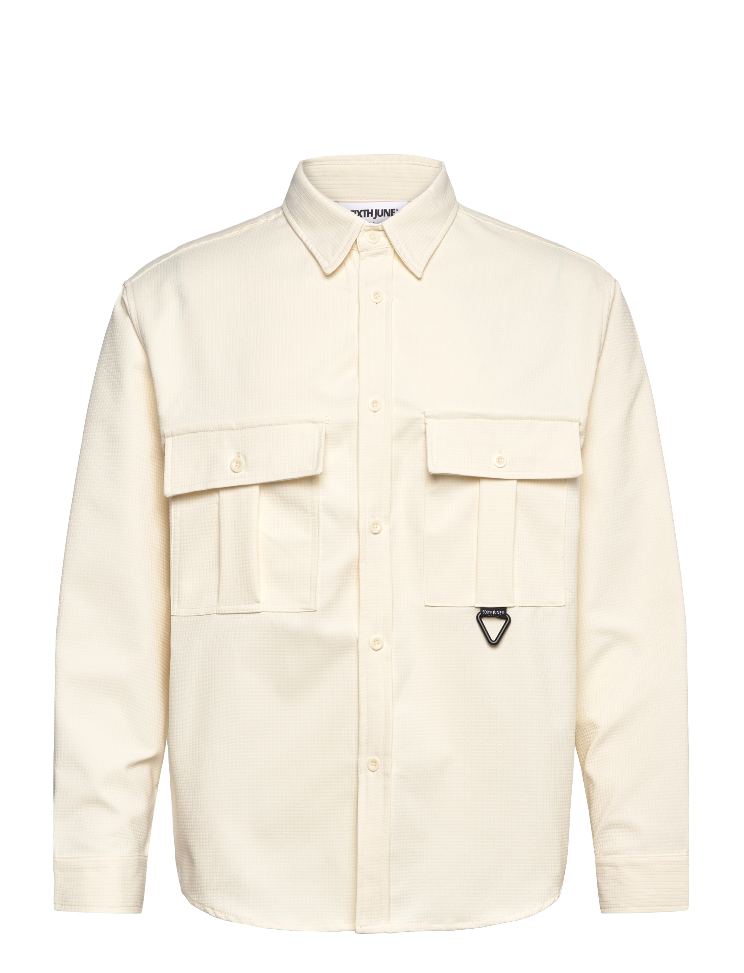SIXTH JUNE TEXTURED SQUARE UTILITY SHIRT - Pealissärgid - OFF WHITE / cream