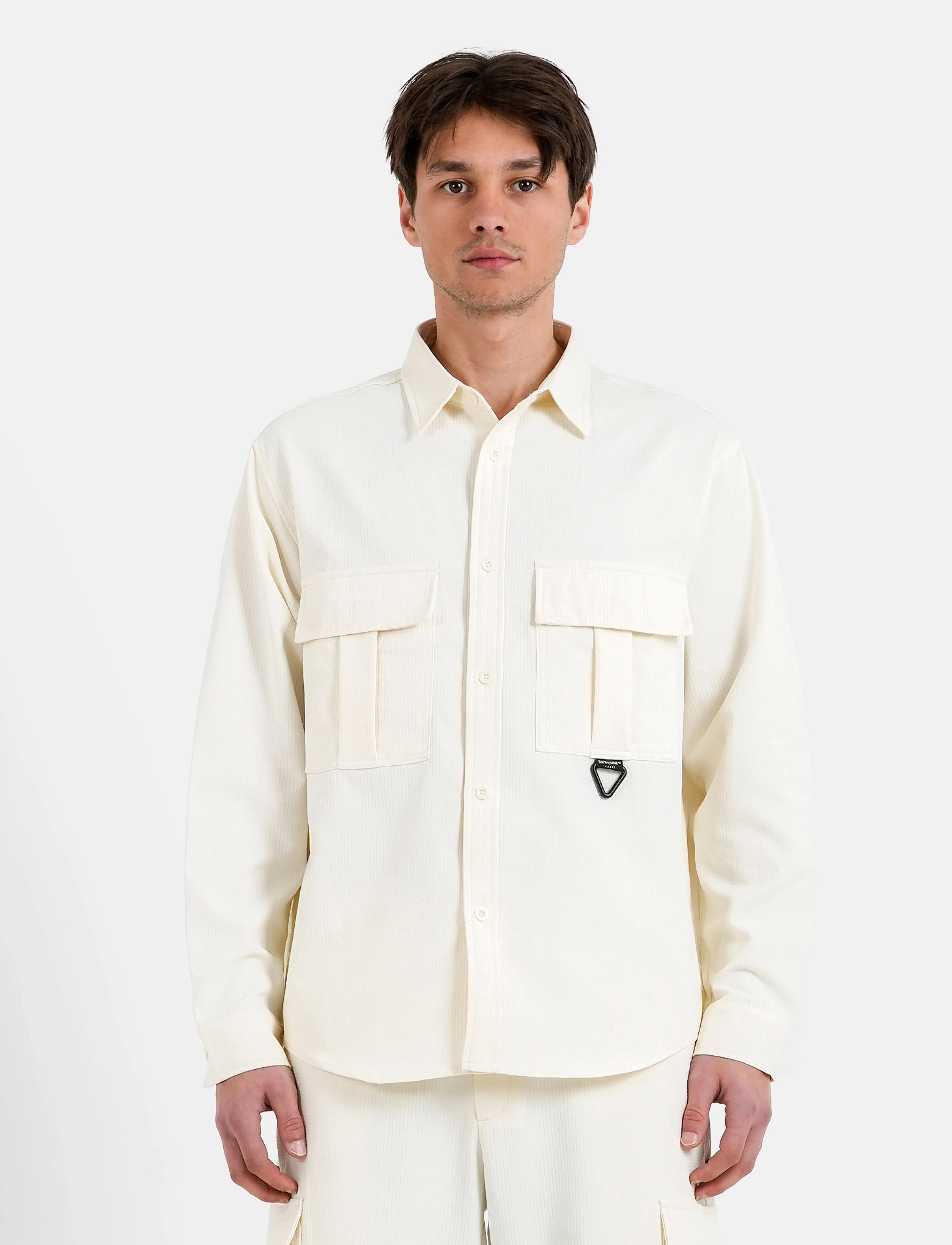 SIXTH JUNE TEXTURED SQUARE UTILITY SHIRT - Kollektionen - OFF WHITE / cream