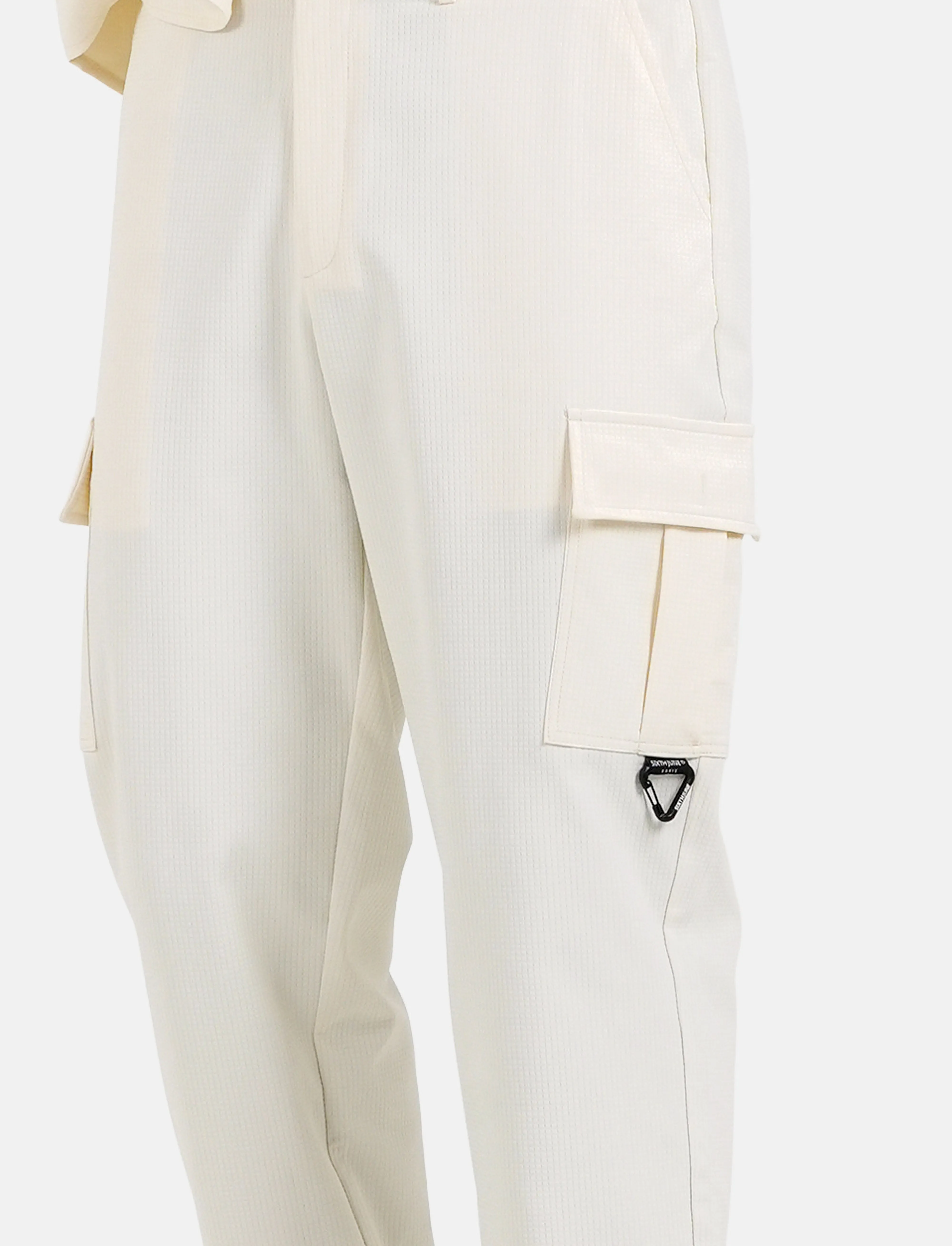 SIXTH JUNE - TEXTURED UTILITY CARGO PANTS - miesten - off white - 5