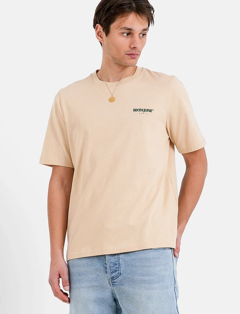 SIXTH JUNE - BANDANA BACKPRINT SS TSHIRT - kurzärmelig - beige - 0