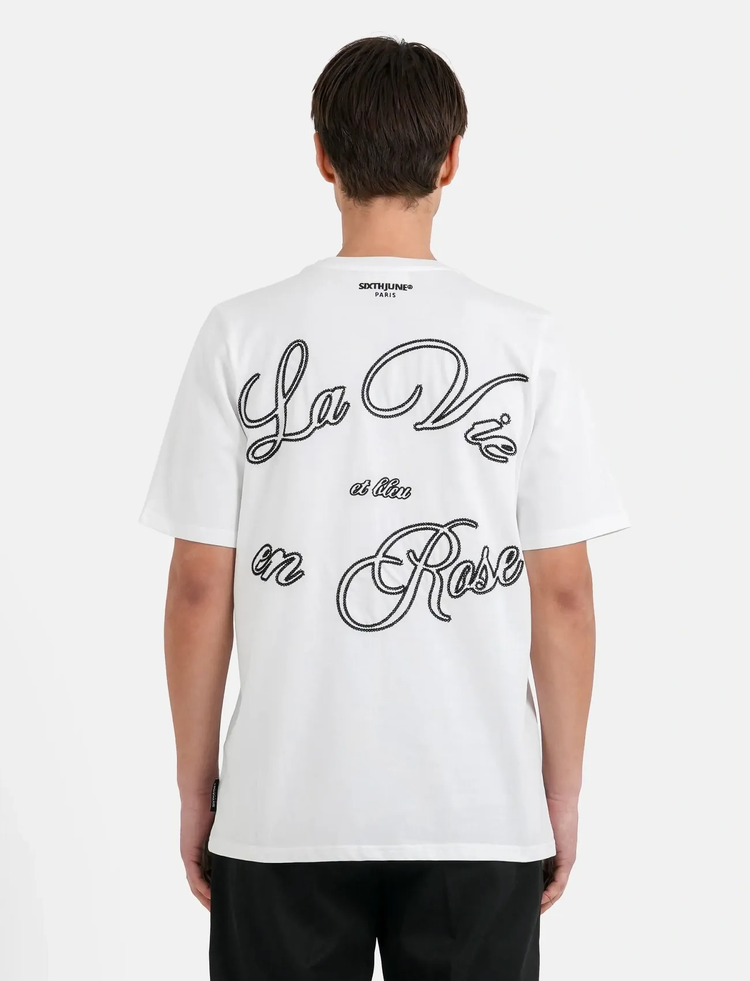 SIXTH JUNE LA VIE EN ROSE EMBRO SS TSHIRT - Kampagne - WHITE / white