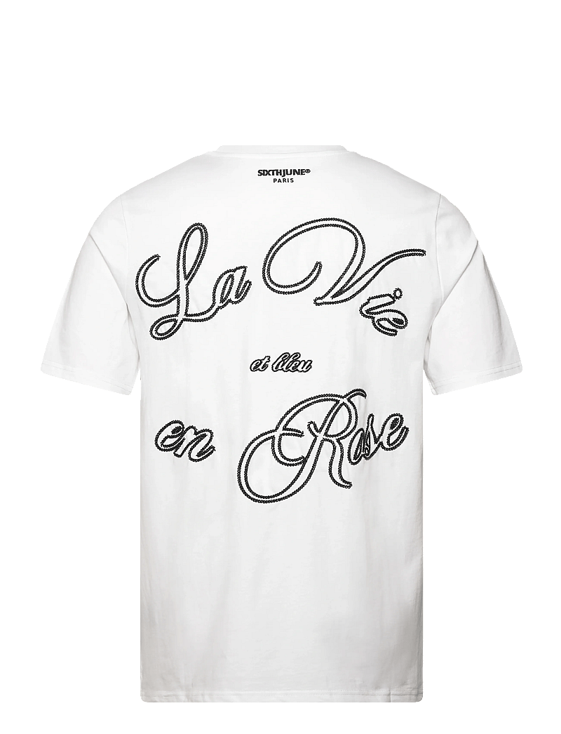 SIXTH JUNE - LA VIE EN ROSE EMBRO SS TSHIRT - kurzärmelig - white - 4