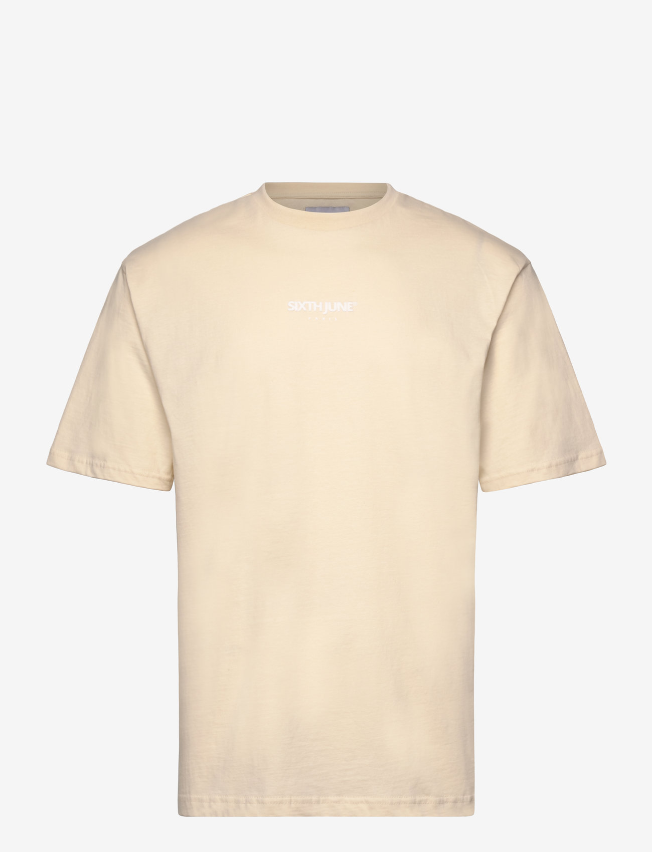 SIXTH JUNE - ESSENTIALS PUFF LOGO TSHIRT - efterårstøj - ecru - 0