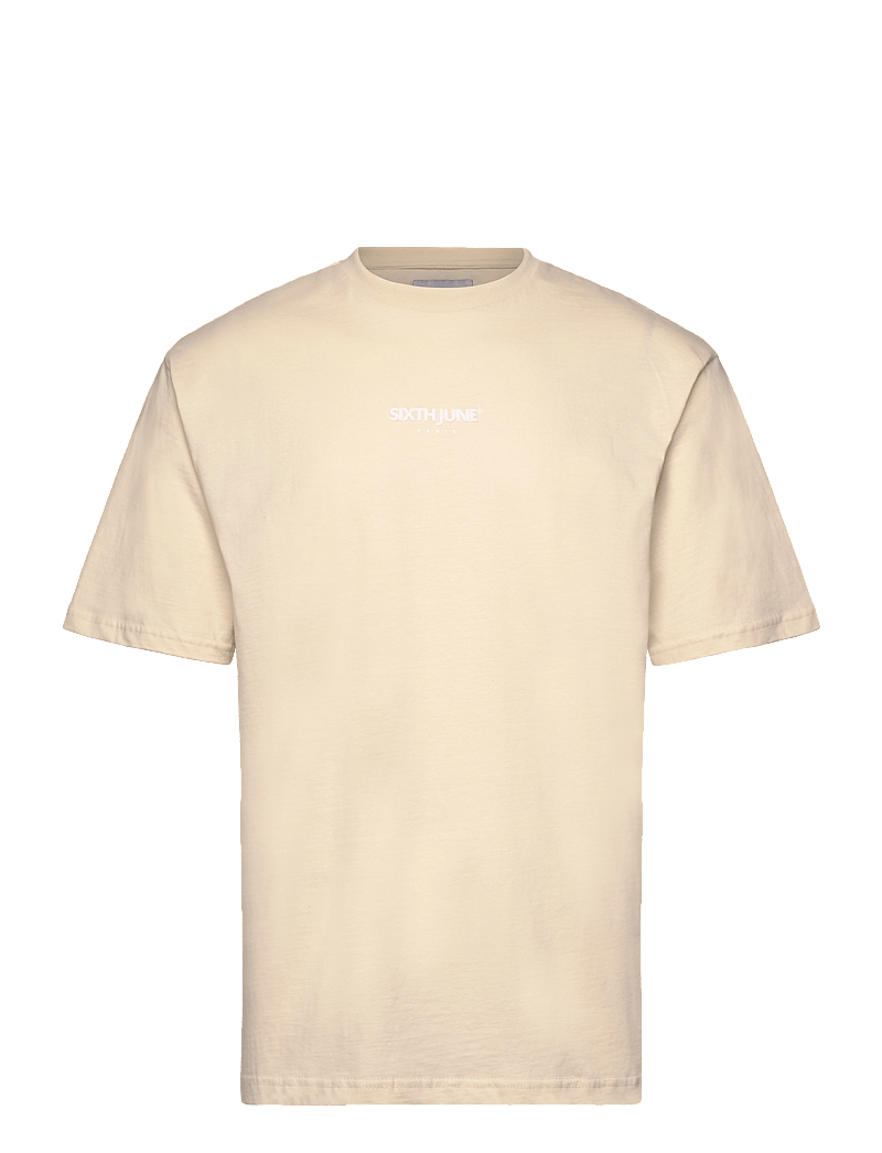 SIXTH JUNE - ESSENTIALS PUFF LOGO TSHIRT - kortärmade t-shirts - ecru - 1