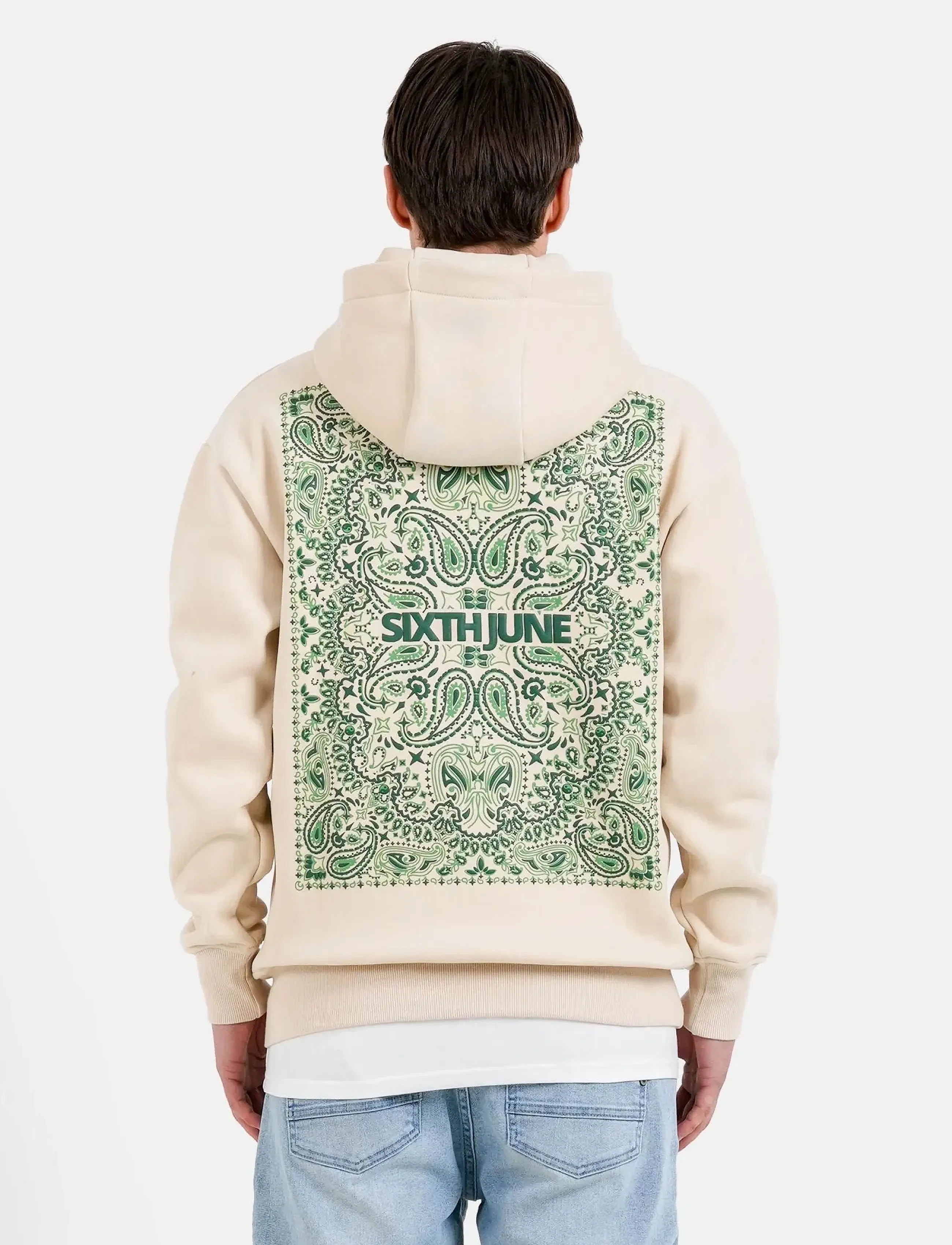 SIXTH JUNE - BANDANA PUFFPRINT HOODIE - sweats à capuche - beige - 2