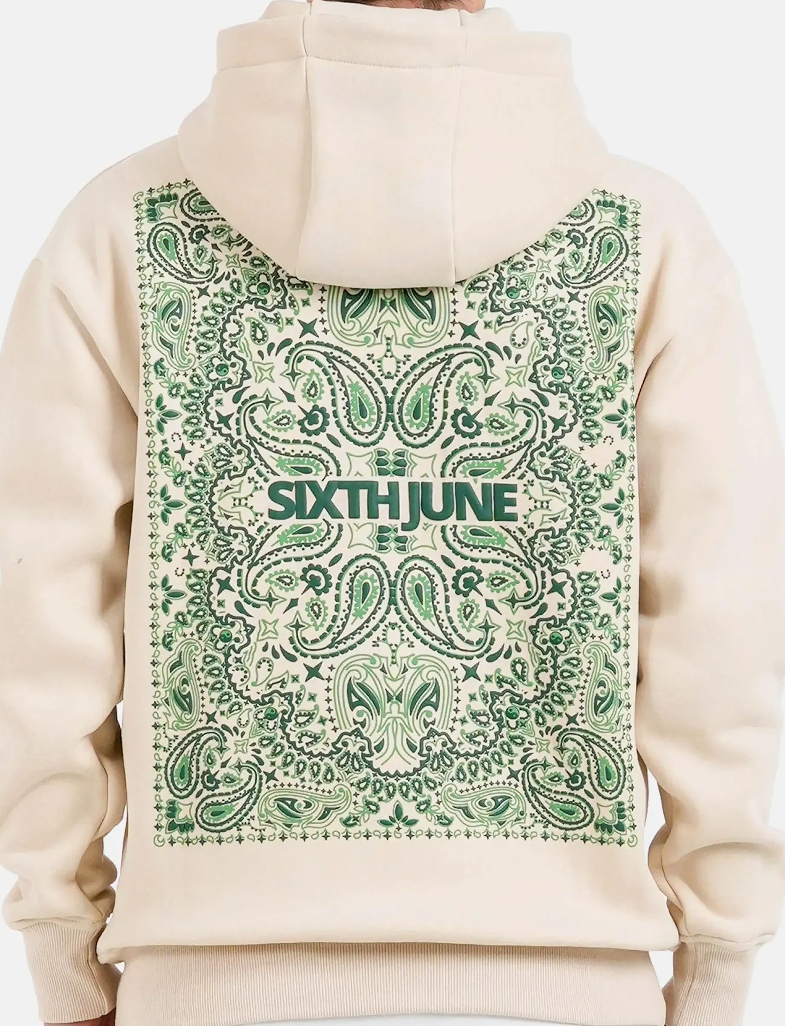 SIXTH JUNE - BANDANA PUFFPRINT HOODIE - sweats à capuche - beige - 4