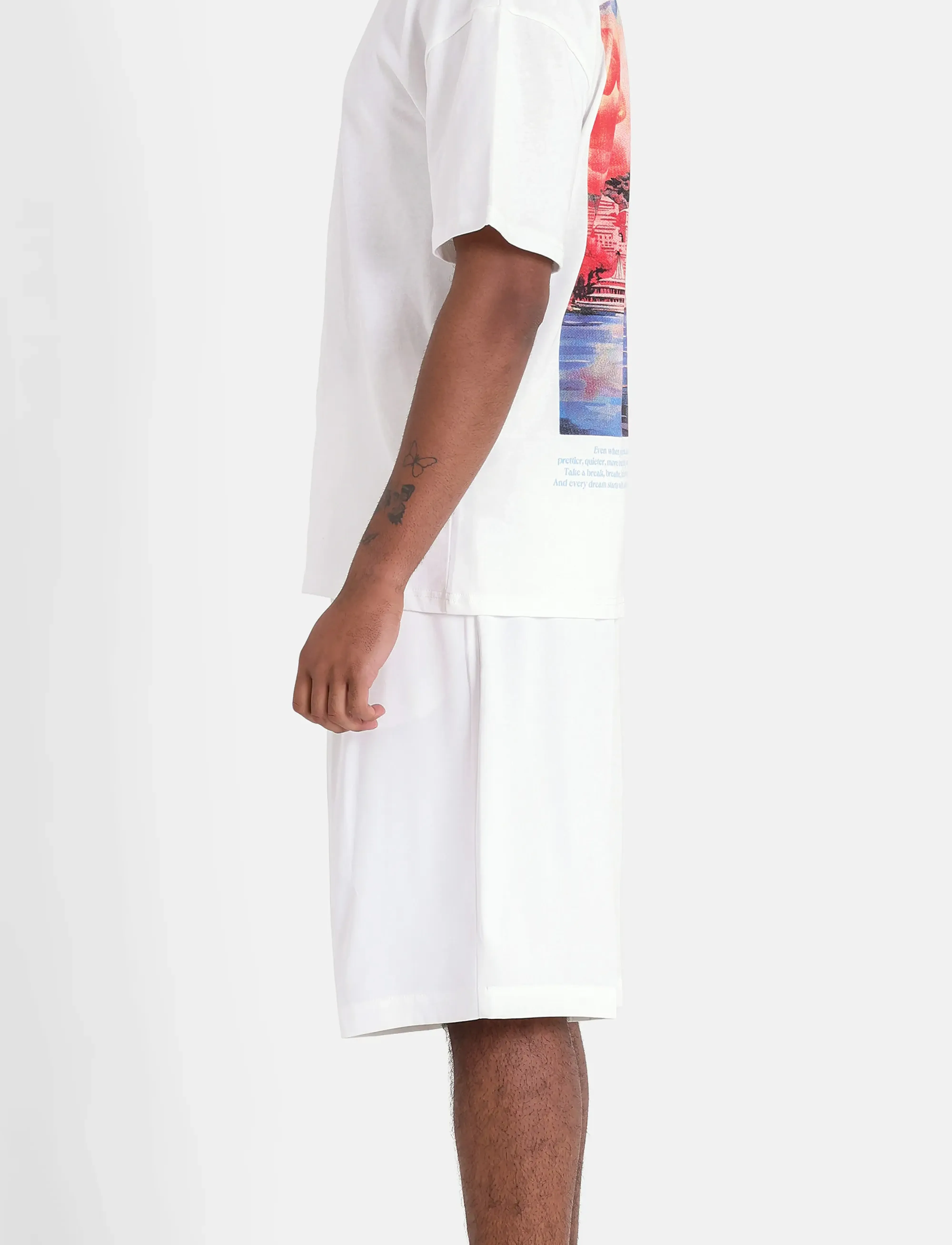 SIXTH JUNE - LOOSE FIT TAILORED SHORTS - casual shorts - white - 5