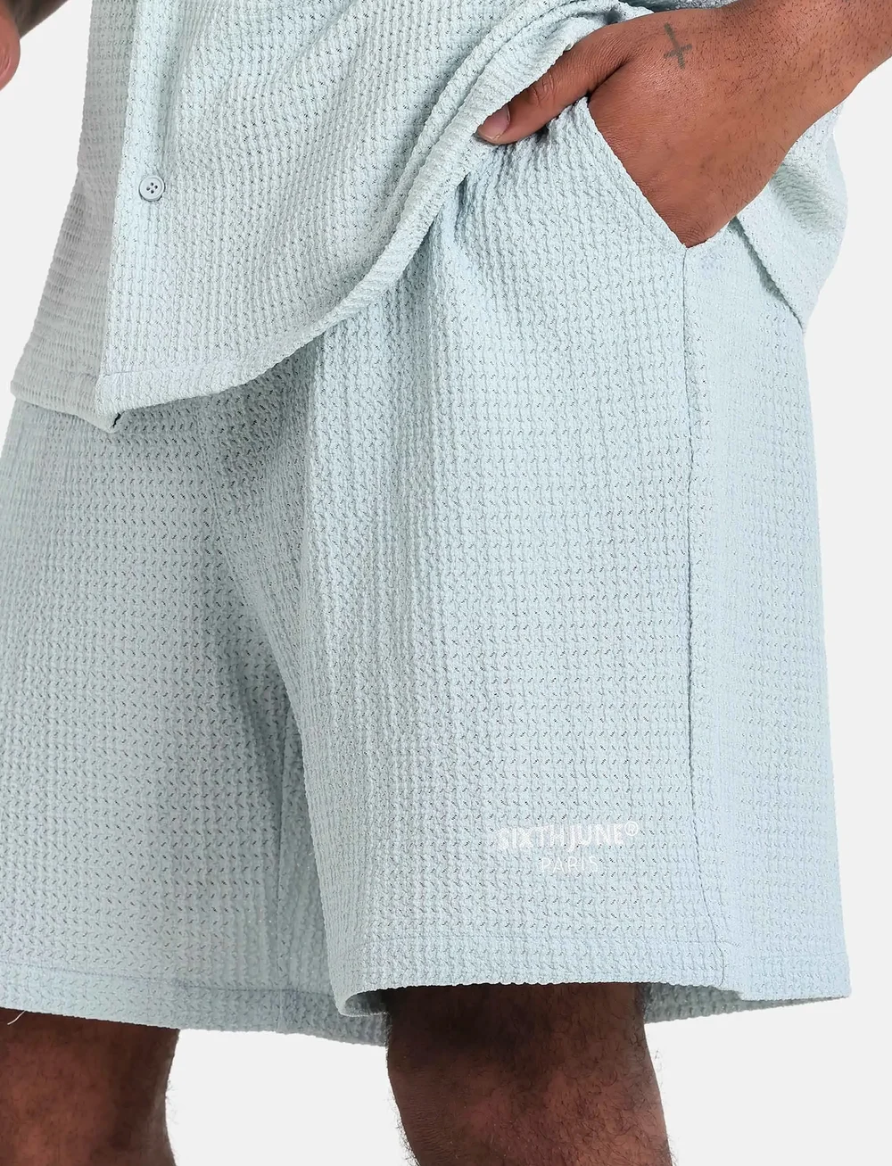 SIXTH JUNE - CROCHET SHORTS - casual shorts - light blue - 4