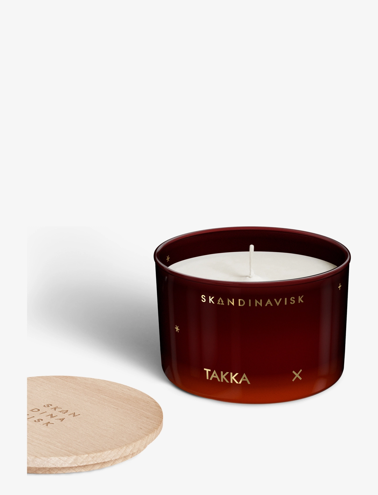 Skandinavisk TAKKA Seasonal Scented Candle 90g - Kampagne - BURNT ORGANE / clear