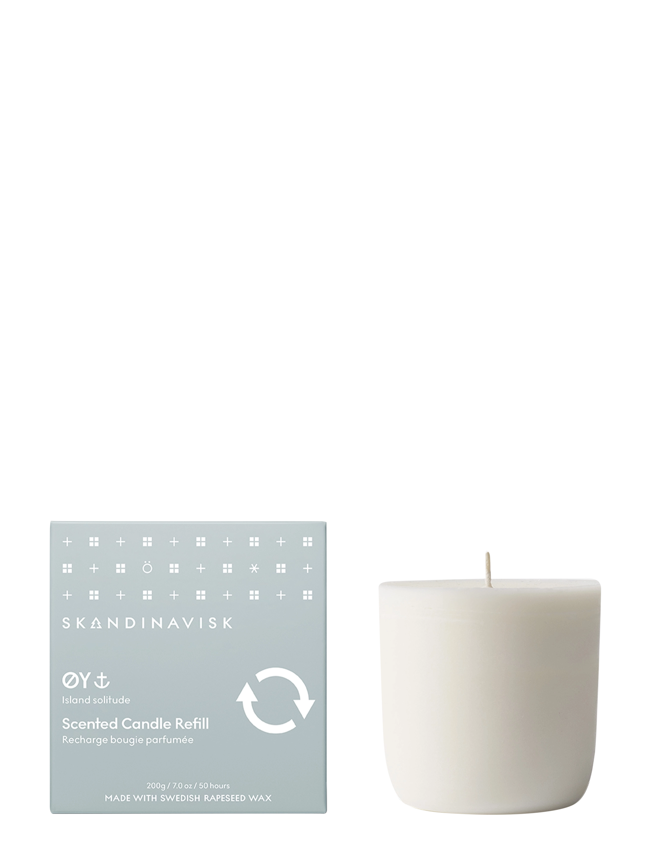 Skandinavisk ØY Refill Scented Candle 200g - Vaata kõiki - POWEDER BLUE / blue