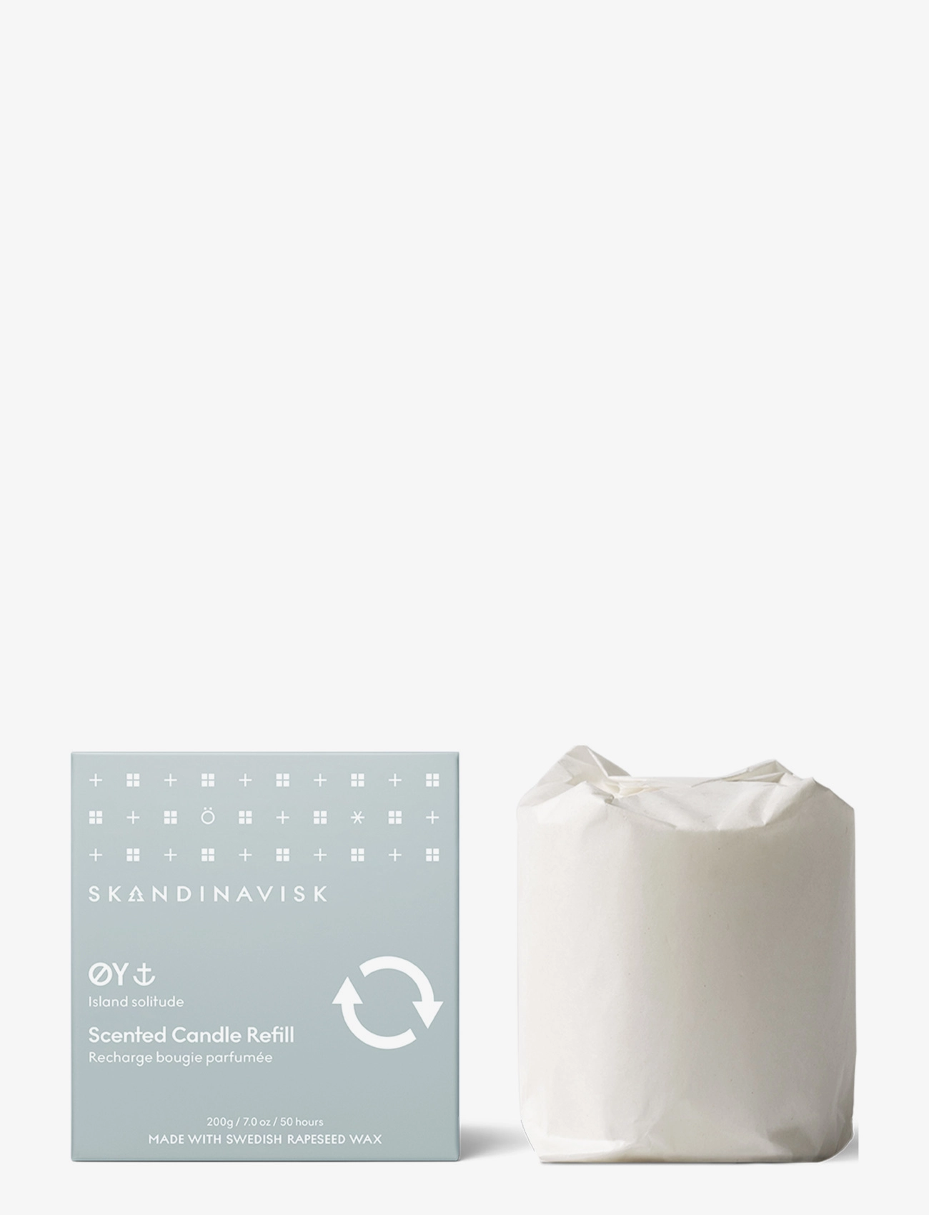 Skandinavisk - ØY Refill Scented Candle 200g - under 200 kr - poweder blue - 2