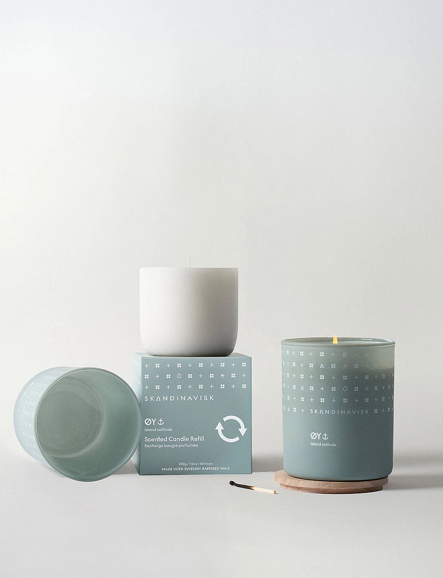 Skandinavisk - ØY Refill Scented Candle 200g - above 500kr - poweder blue - 0
