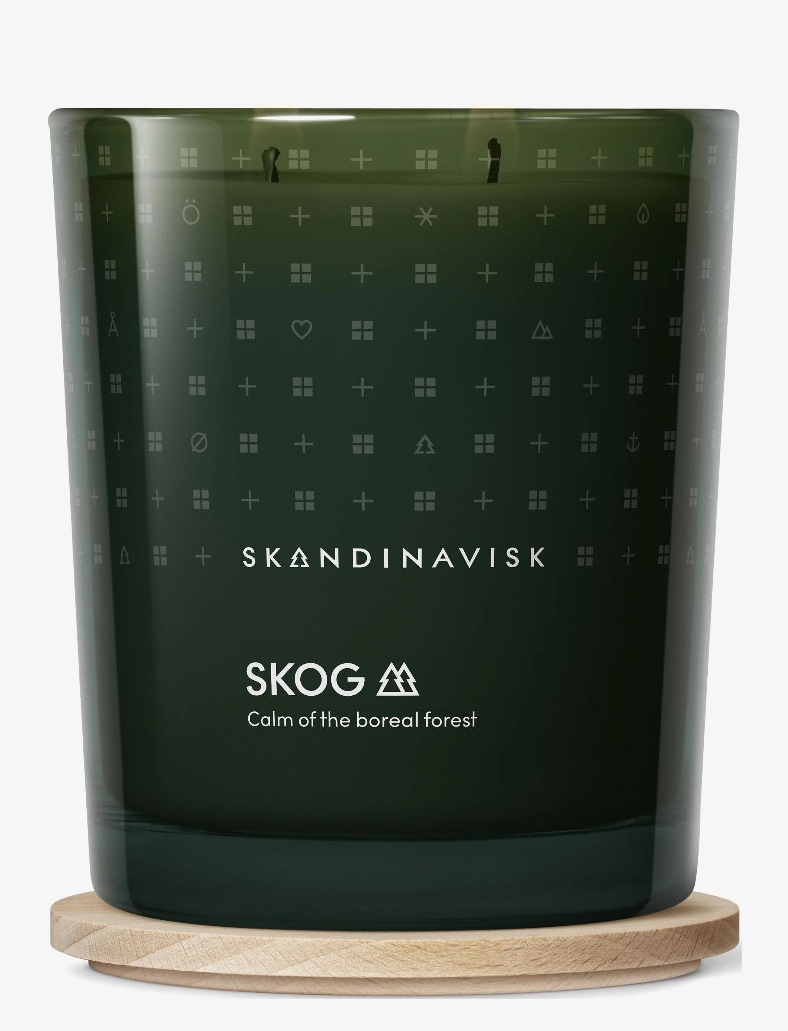Skandinavisk Skog 2-Wick Scented Candle 350G, Scented Candles, Grøn, Str: 350 g