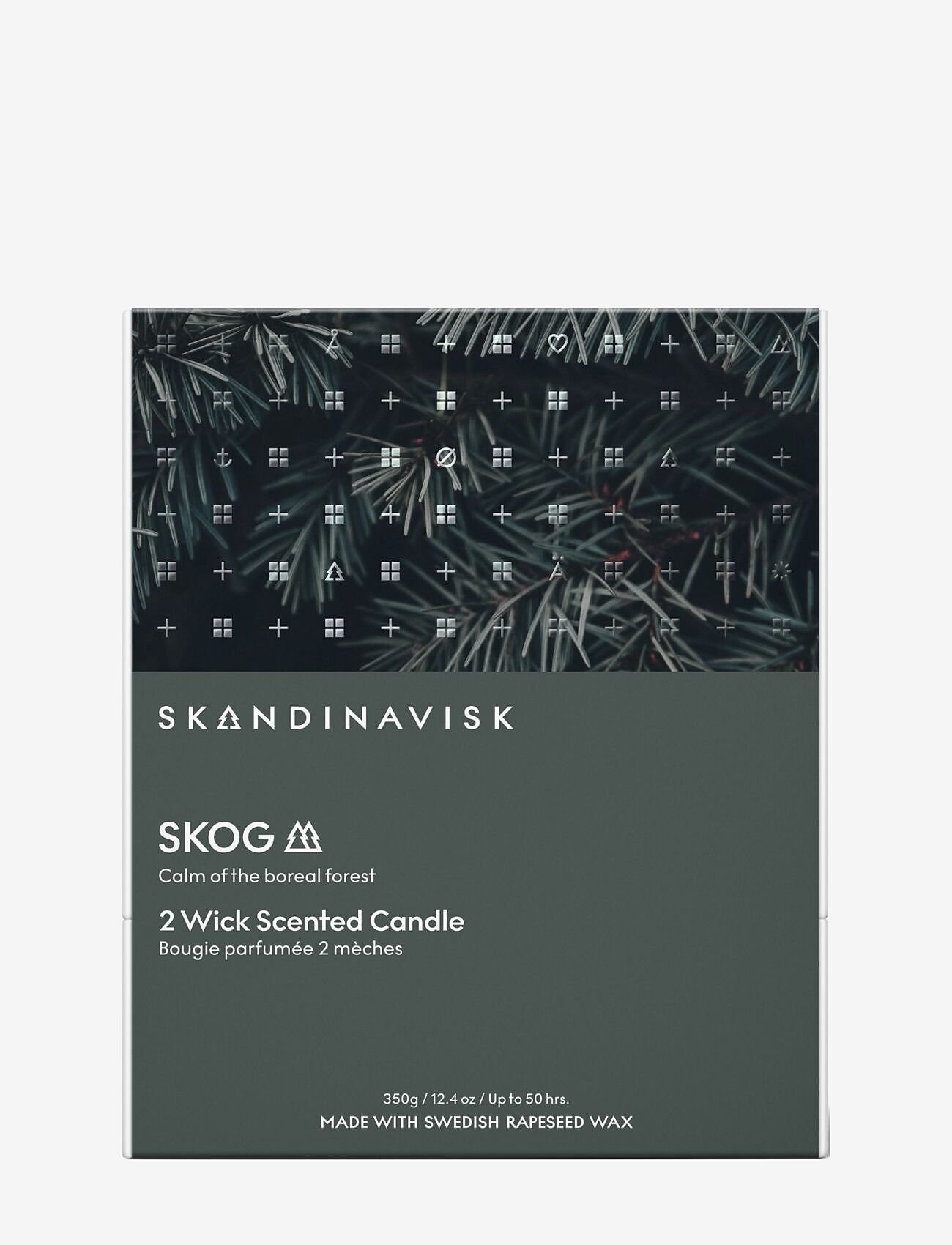 Skandinavisk - SKOG 2-wick Scented Candle 350g - above 500kr - forest green - 3