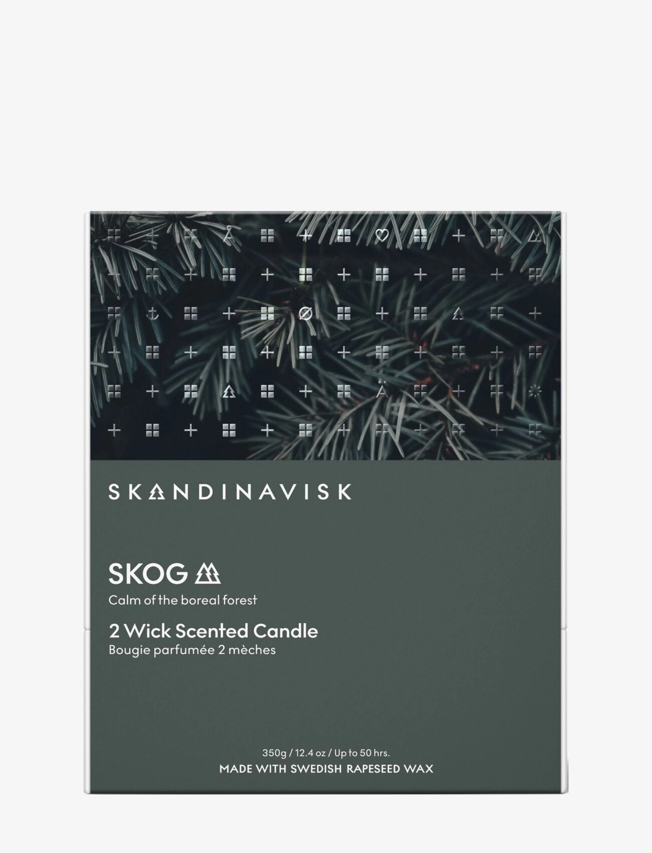 Skandinavisk - SKOG 2-wick Scented Candle 350g - mellem 200-500 kr - forest green - 3