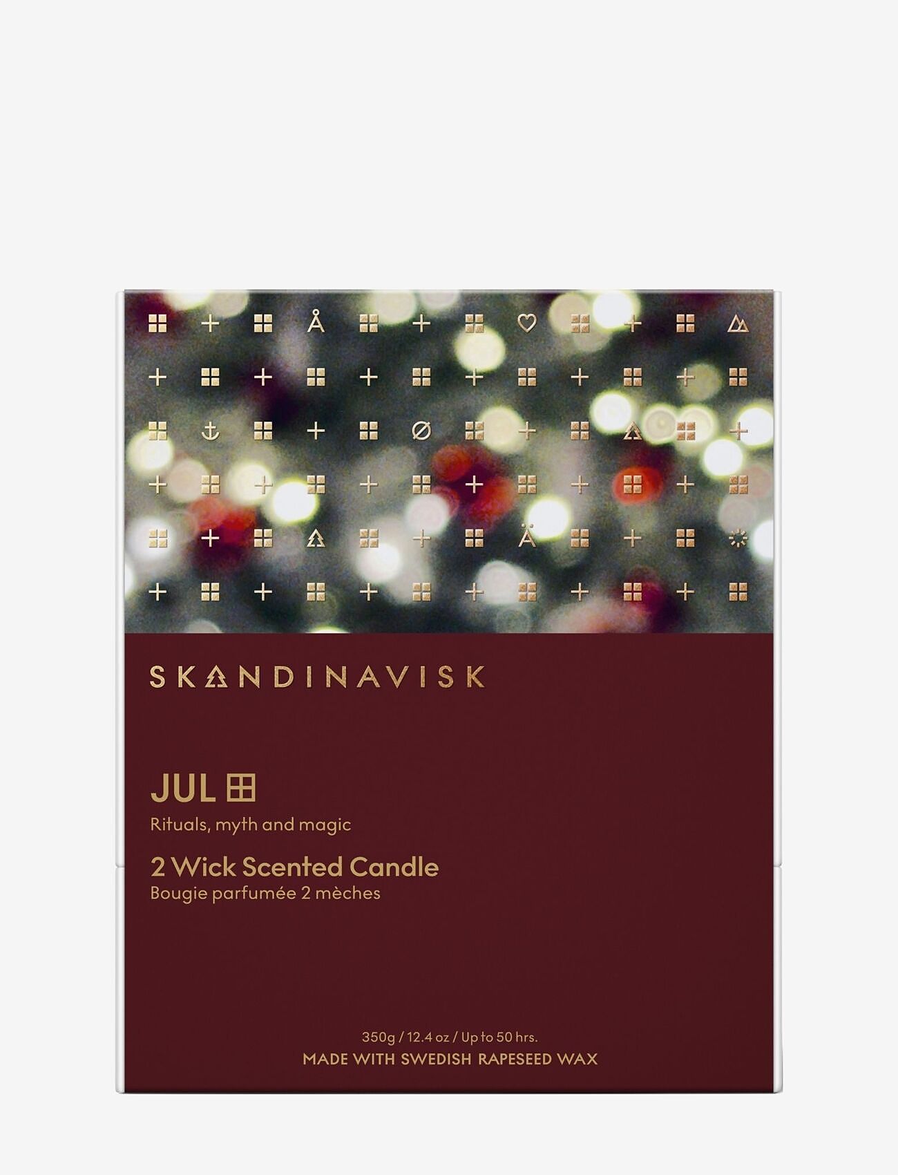 Skandinavisk - JUL Special Edition 2-wick Scented Candle 350g - above 500kr - merlot red - 3