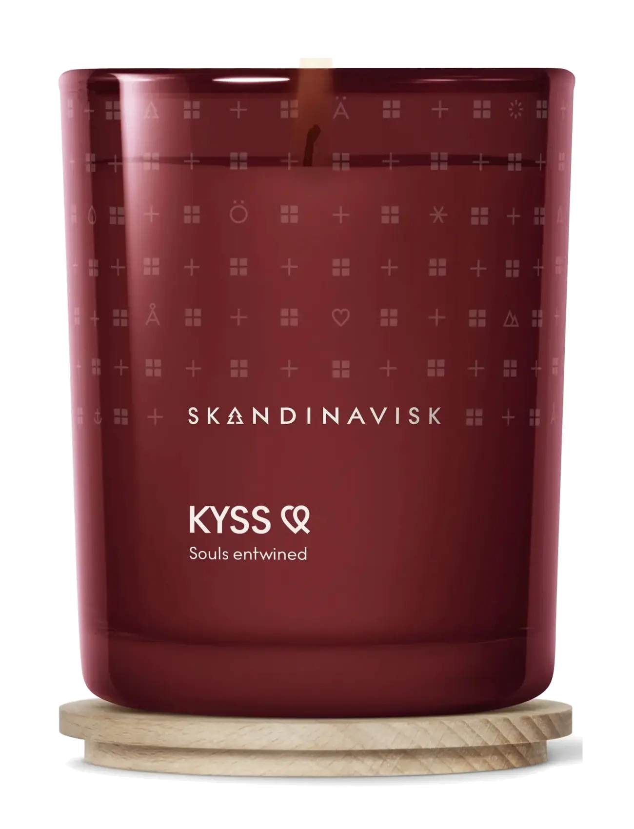 Skandinavisk Kyss Scented Candle 200G, Scented Candles, Bordeaux, Str: 200 G