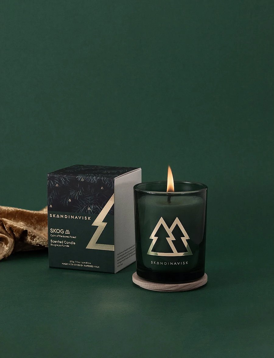 Skandinavisk - SKOG Special Gold Edition Scented Candle - above 500kr - forest green - 4