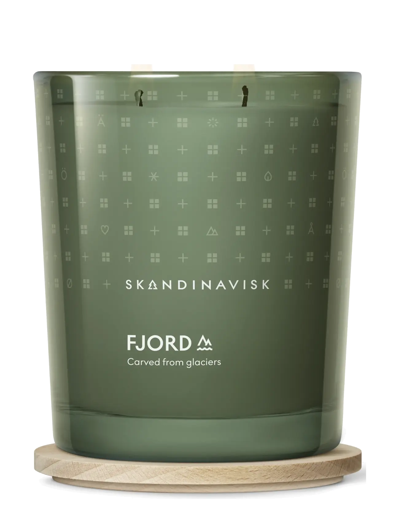 Skandinavisk Fjord 2-Wick Scented Candle 350G, Scented Candles, Kakigrøn, Str: ONE SIZE