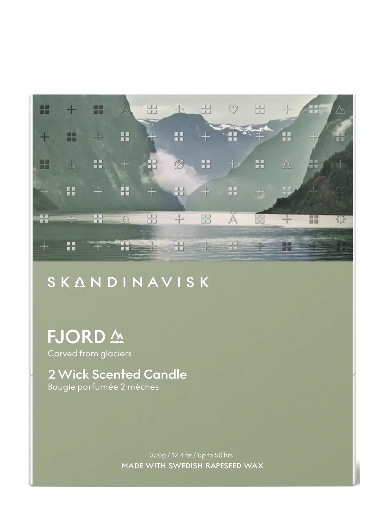 Skandinavisk - FJORD 2-wick Scented Candle 350g - mellem 200-500 kr - fjord green - 2