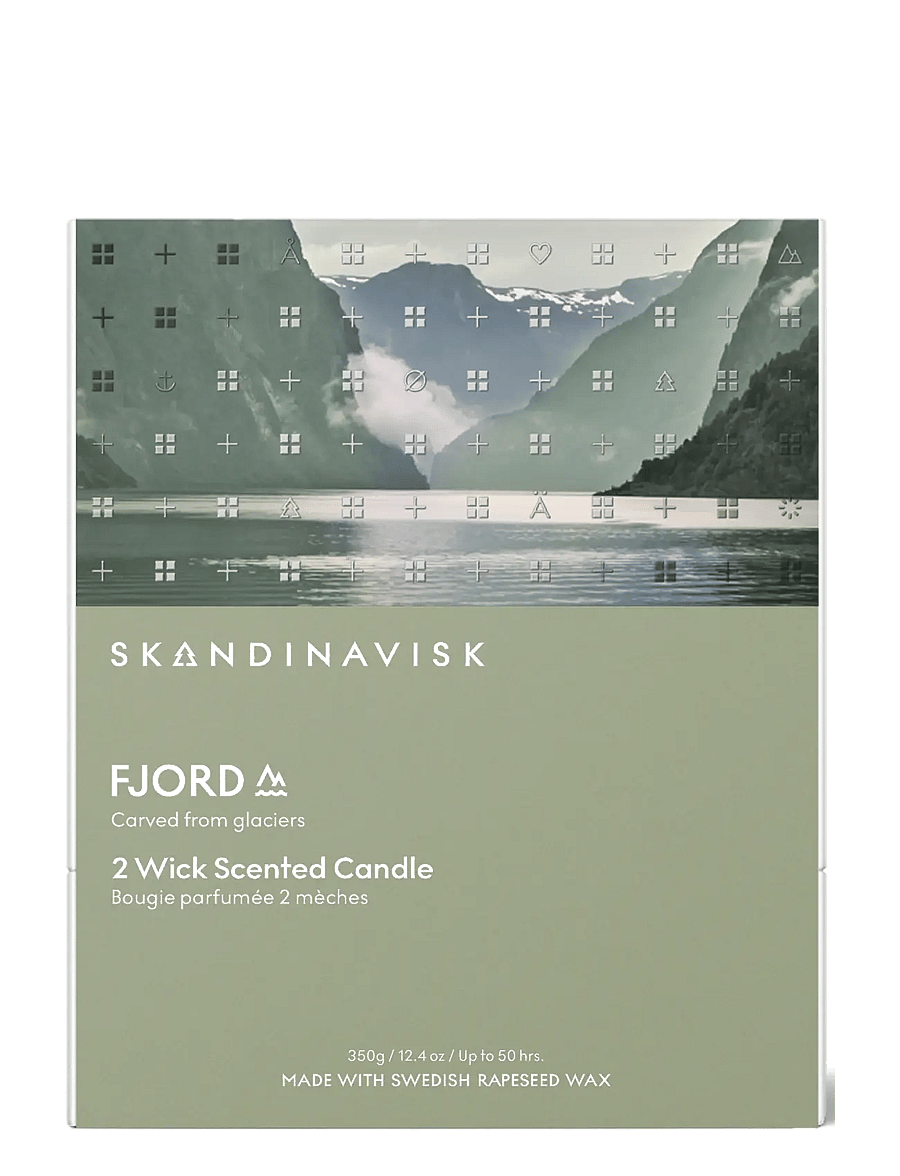 Skandinavisk - FJORD 2-wick Scented Candle 350g - above 500kr - fjord green - 2