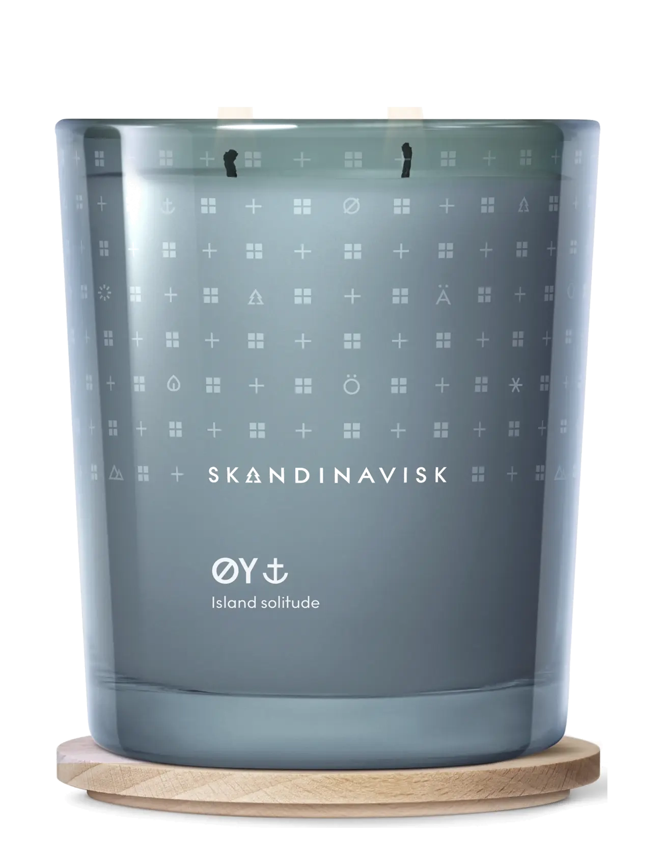 Skandinavisk ØY 2-wick Scented Candle 350g - Nyheder - POWDER BLUE / blue