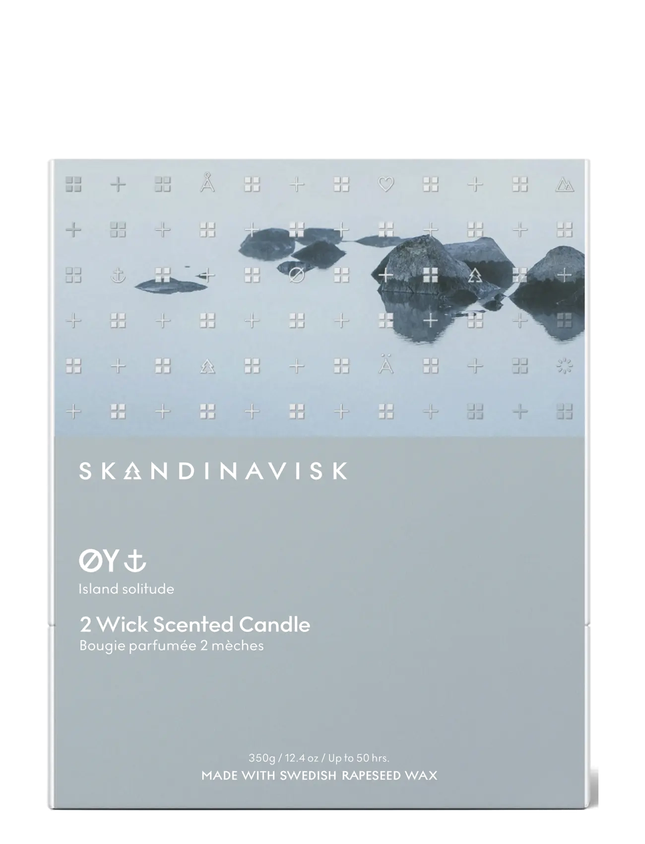 Skandinavisk - ØY 2-wick Scented Candle 350g - Över 500 kr - powder blue - 2