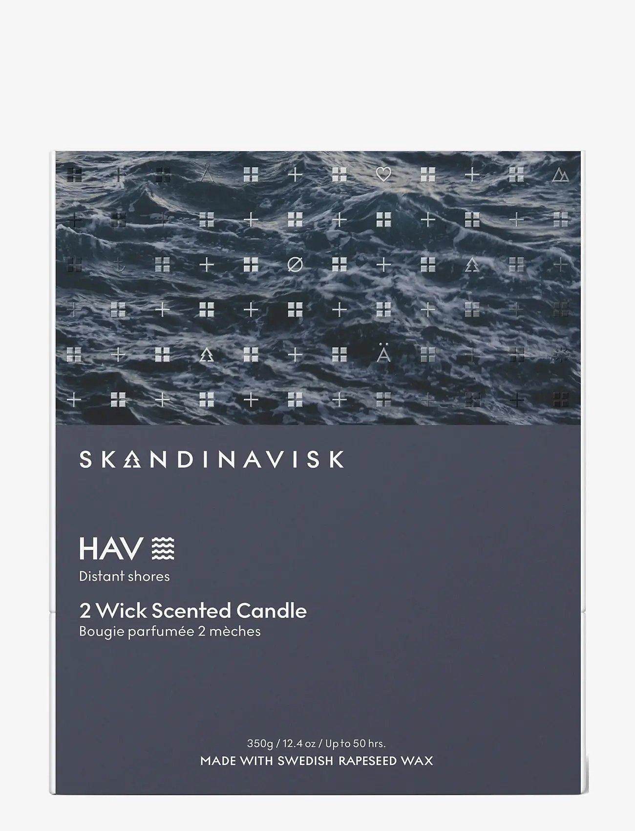 Skandinavisk - HAV 2-wick Scented Candle 350g - mellem 200-500 kr - deep blue - 2