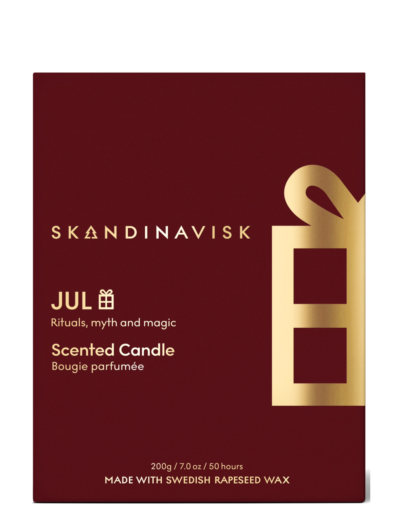 Skandinavisk - JUL Gold Symbol Scented Candle 200g - above 500kr - merlot red - 2