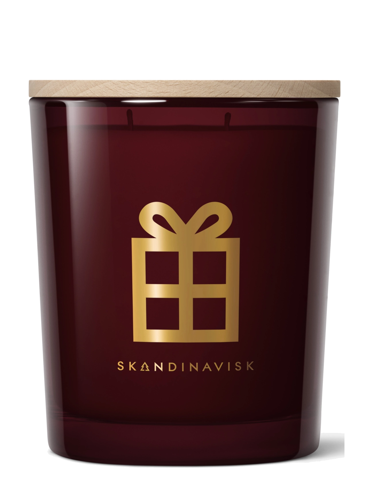 Skandinavisk JUL 2-wick Gold Symbol Scented Candle 350g - Kodulõhnastajad - MERLOT RED / burgundy