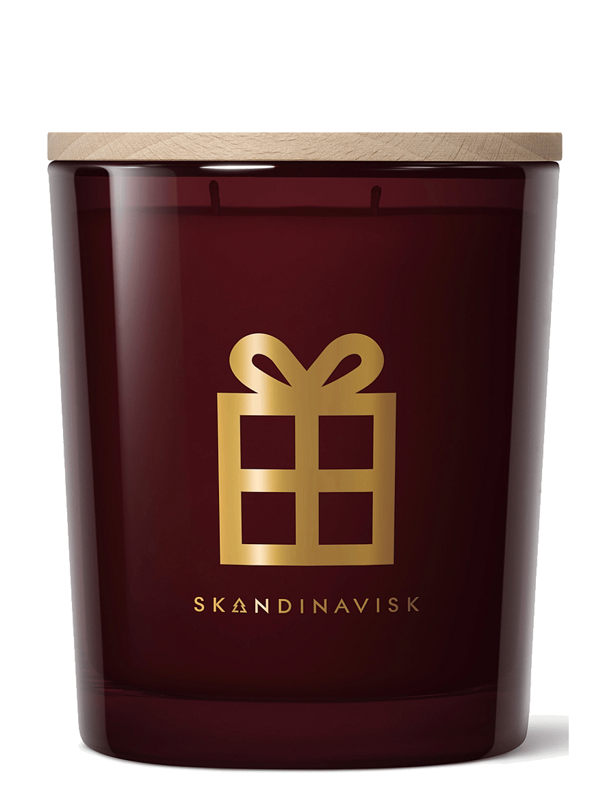 Skandinavisk - JUL 2-wick Gold Symbol Scented Candle 350g - above 500kr - merlot red - 1
