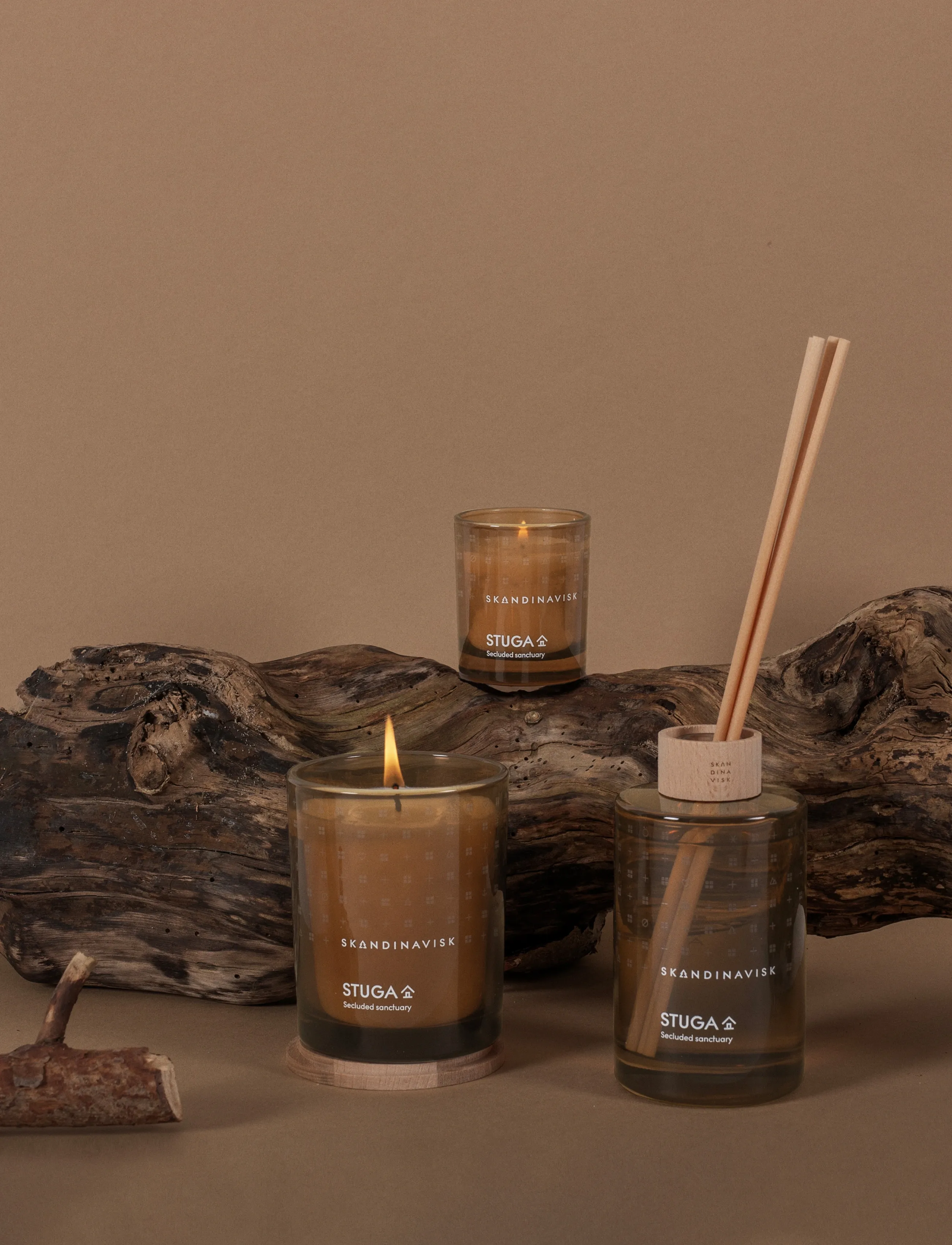 Skandinavisk Stuga Scented Candle, 65 G, Brown, Hjem > Duftlys, Dame