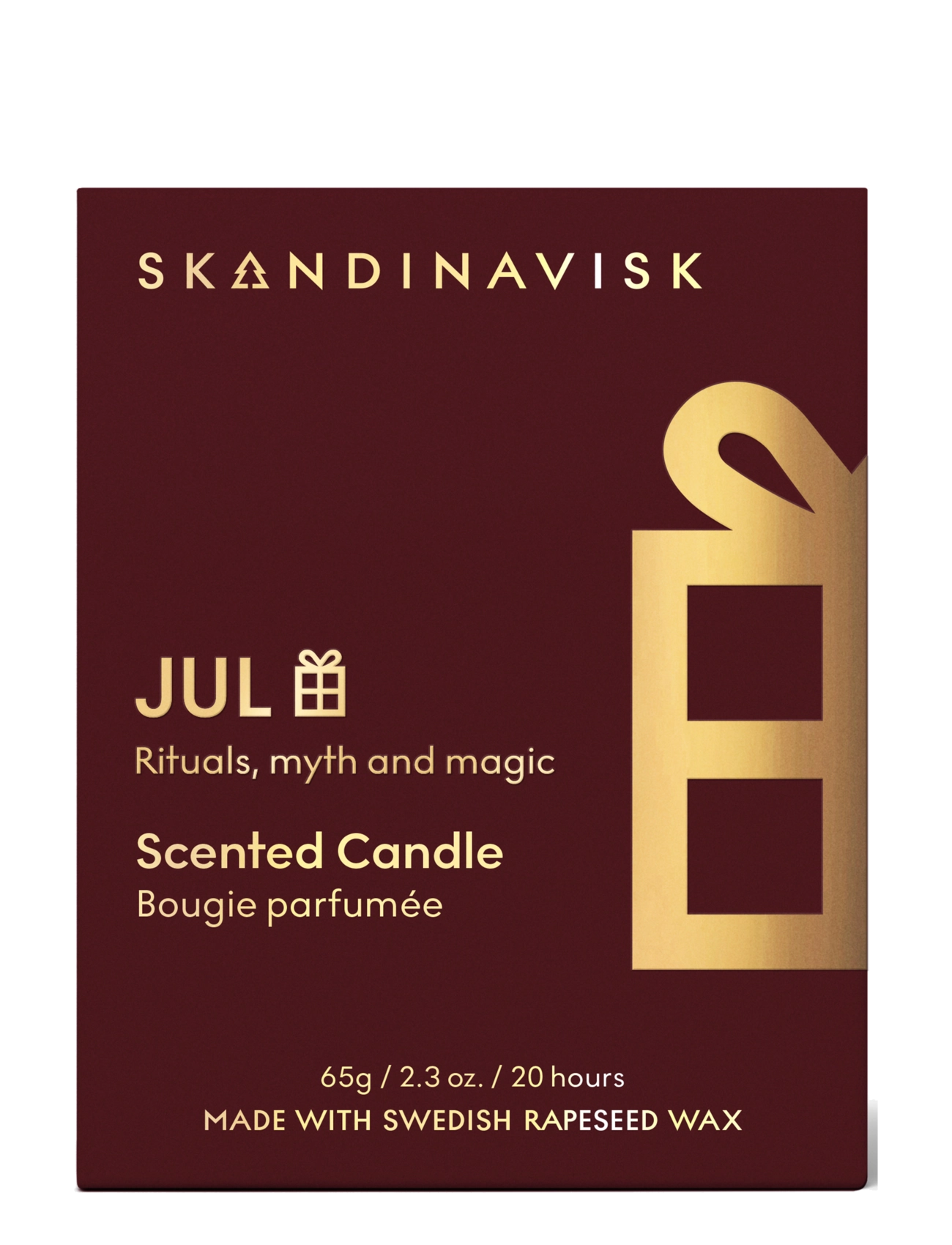 Skandinavisk - JUL Gold Symbol Scented Candle 65g - above 500kr - merlot red - 2