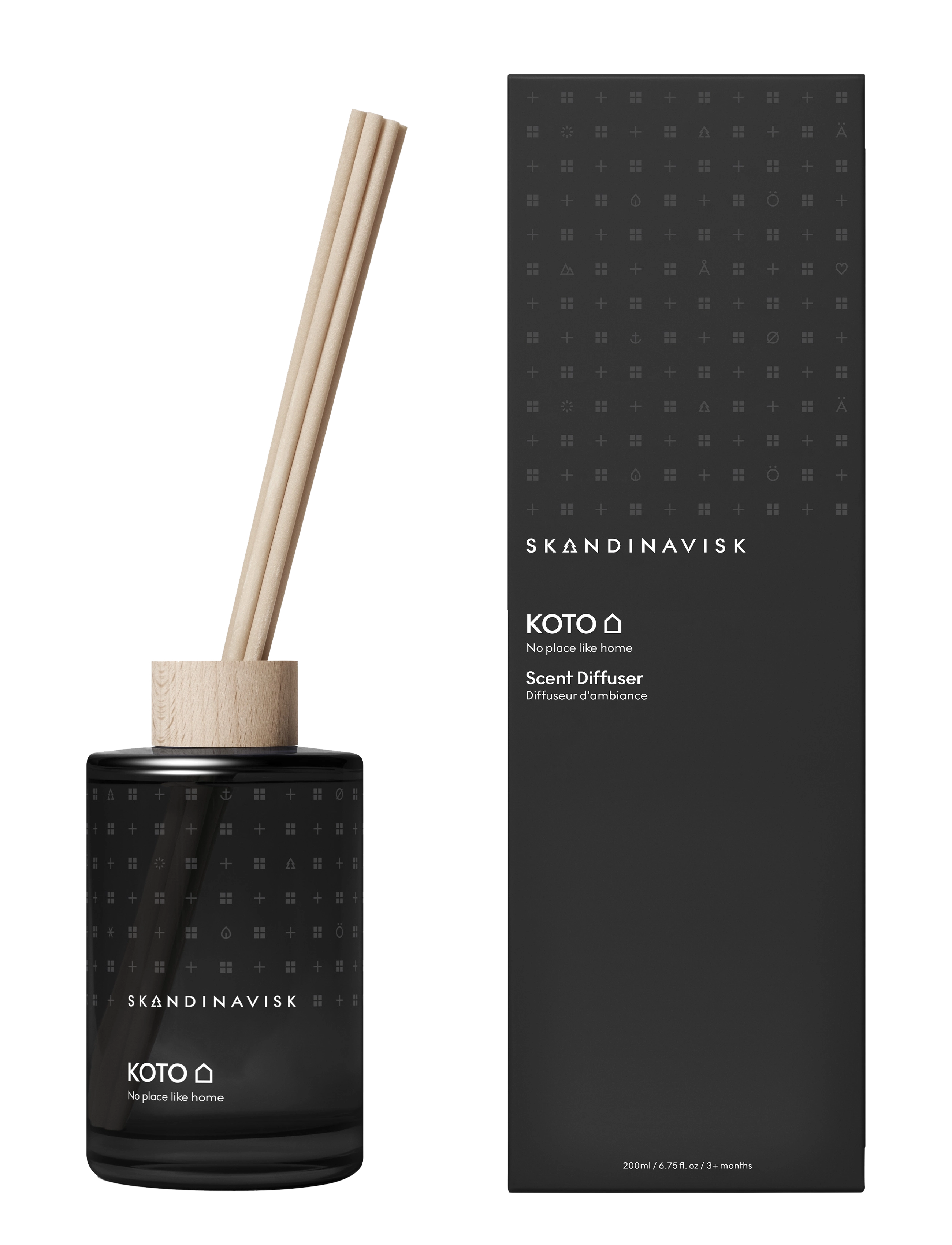 Skandinavisk Scent Diffuser Koto, Duftdiffuser, Sort, Str: 200 ml