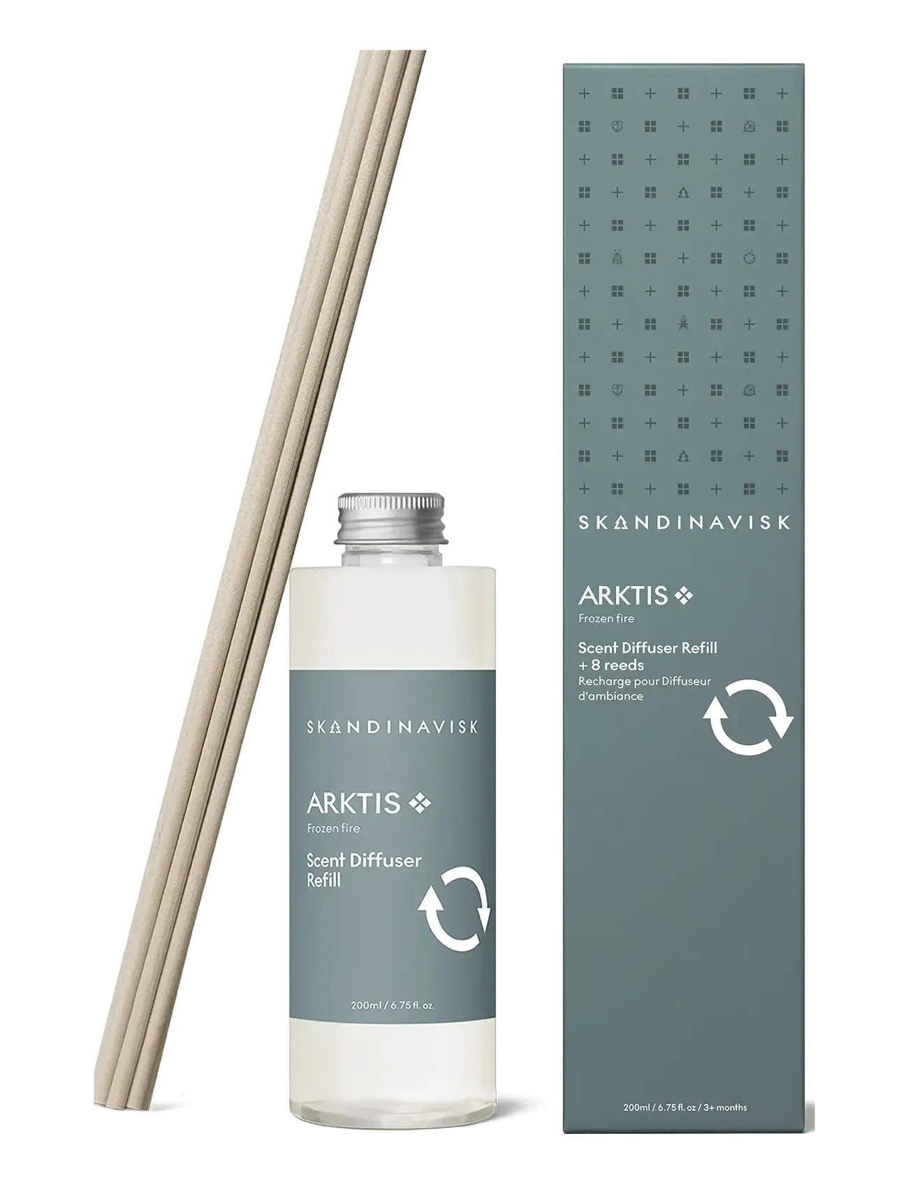 Skandinavisk Arktis Scent Diffuser Refill 200Ml, Duftdiffuser, Blå, Str: 200 ML