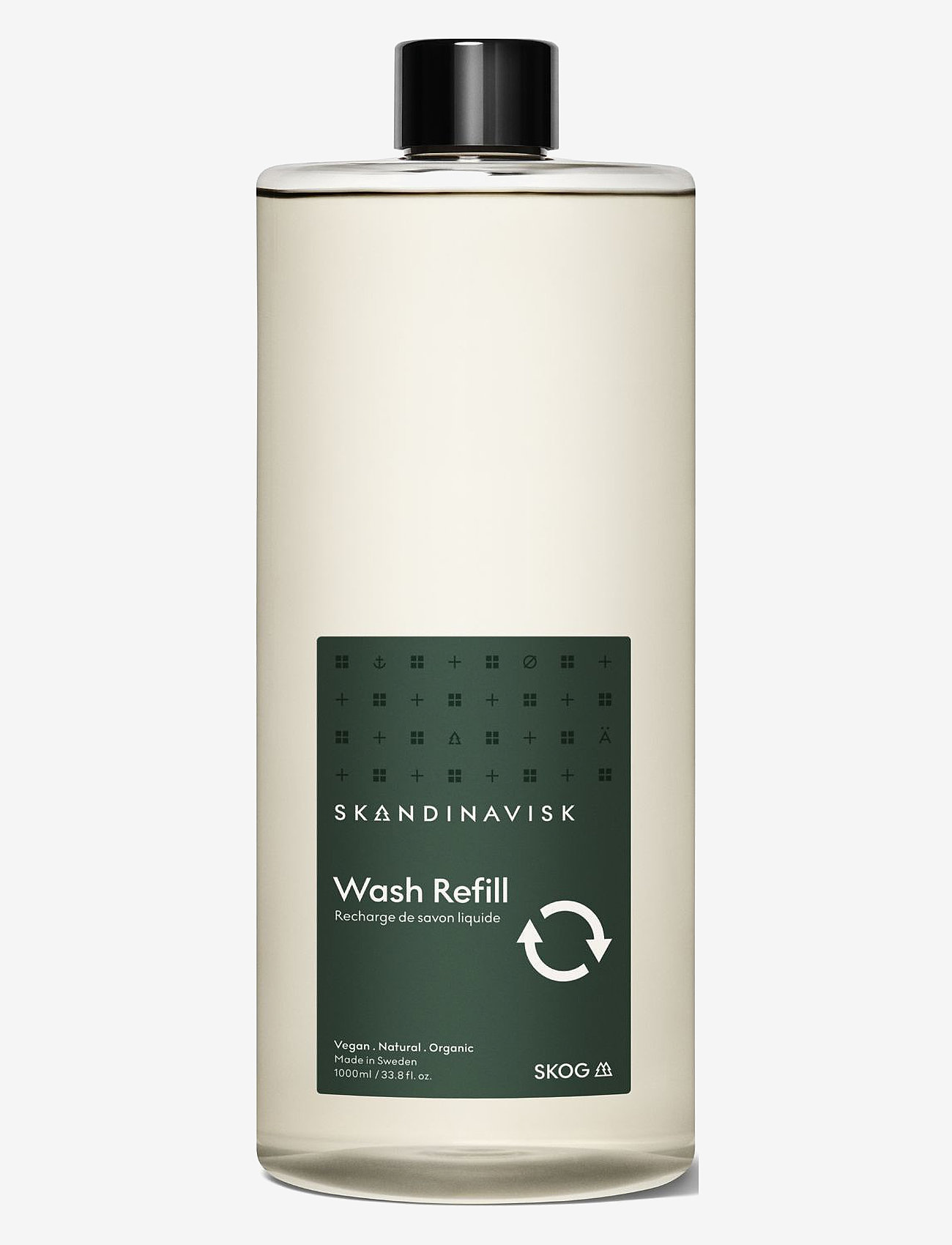 Skandinavisk - Wash Refill SKOG 1L - shower gel & bruseolier - forest green - 1