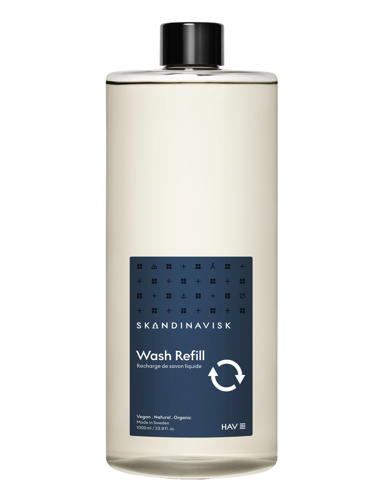 Skandinavisk HAV Wash Refill 1000ml - Sæber & Håndcremer - DEEP BLUE / clear