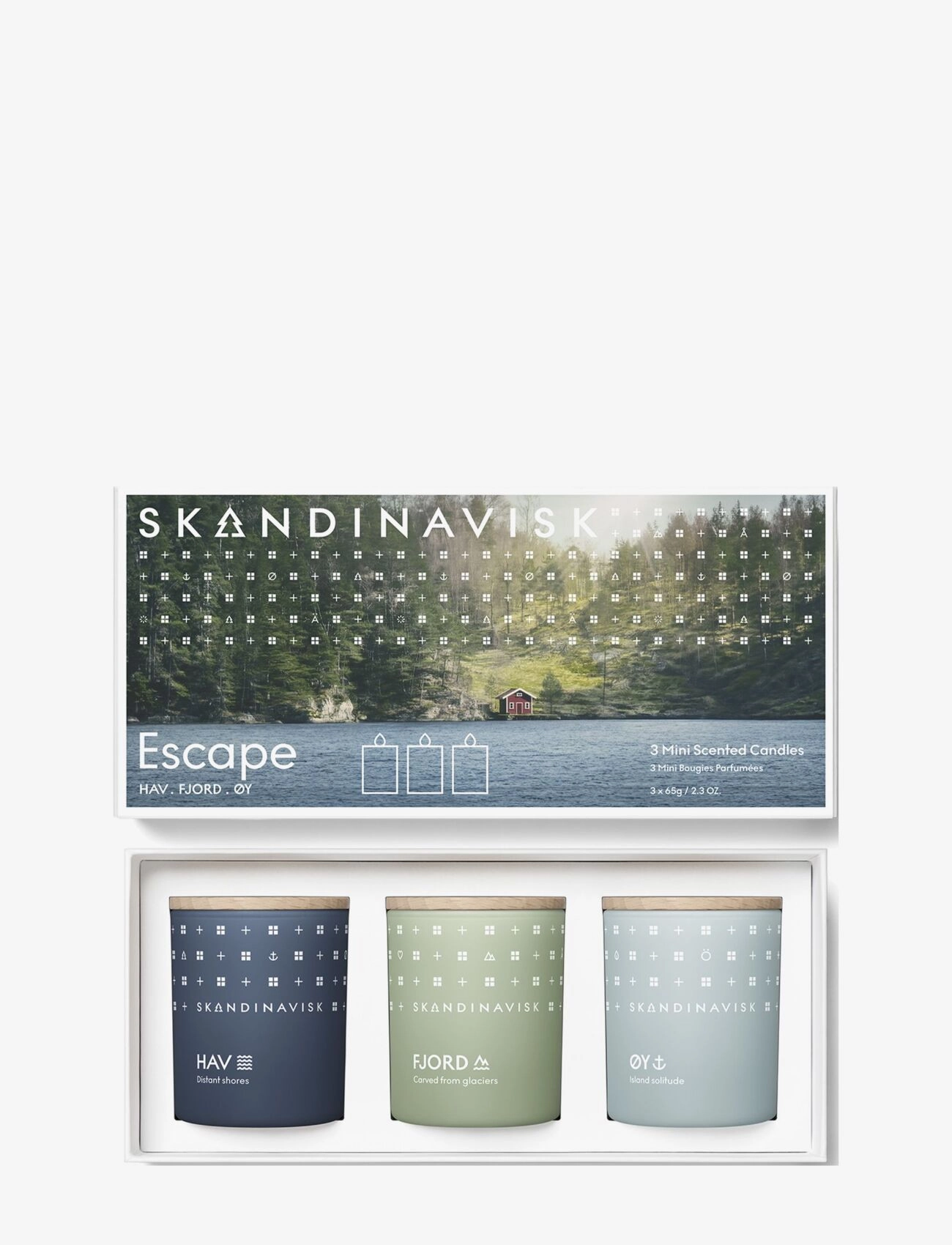 Skandinavisk ESCAPE Mini Candle Giftset 65g x 3 - Skandinavisk - MULTICOLOR / clear