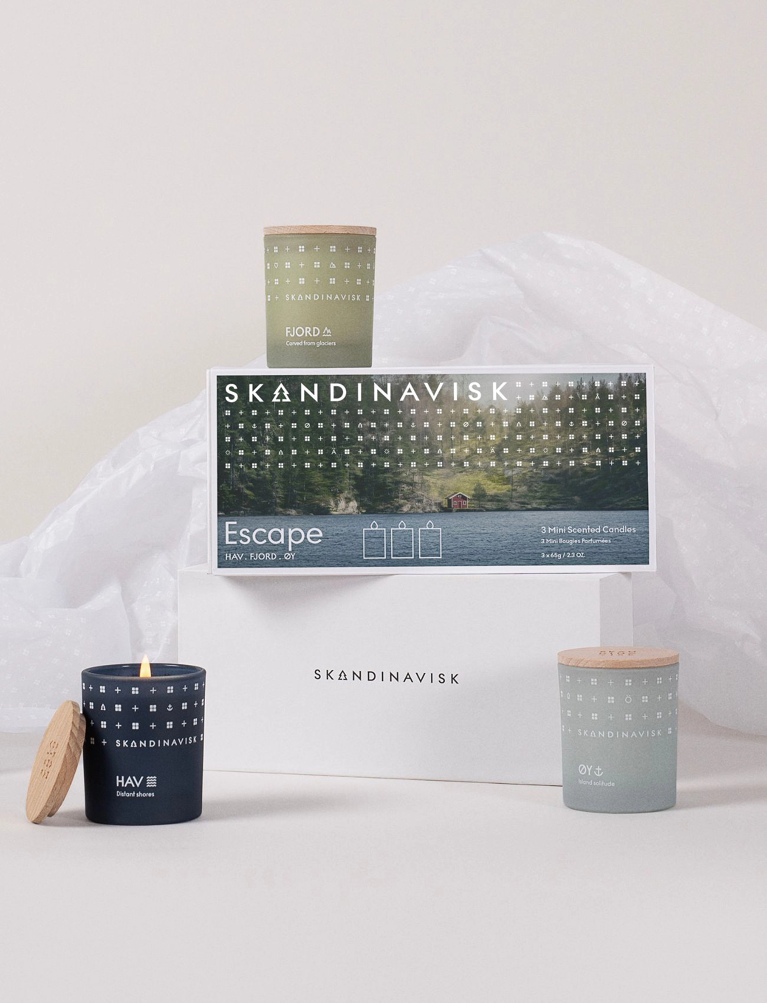 Skandinavisk Escape Mini Candle Giftset 65G X 3, One Size, Nude, Hjem > Duftlys, Dame
