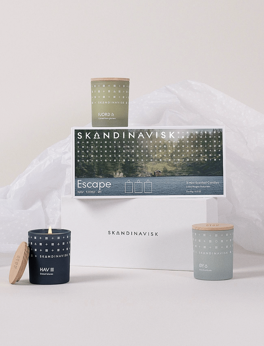 Skandinavisk - ESCAPE Mini Candle Giftset 65g x 3 - multicolor - 0